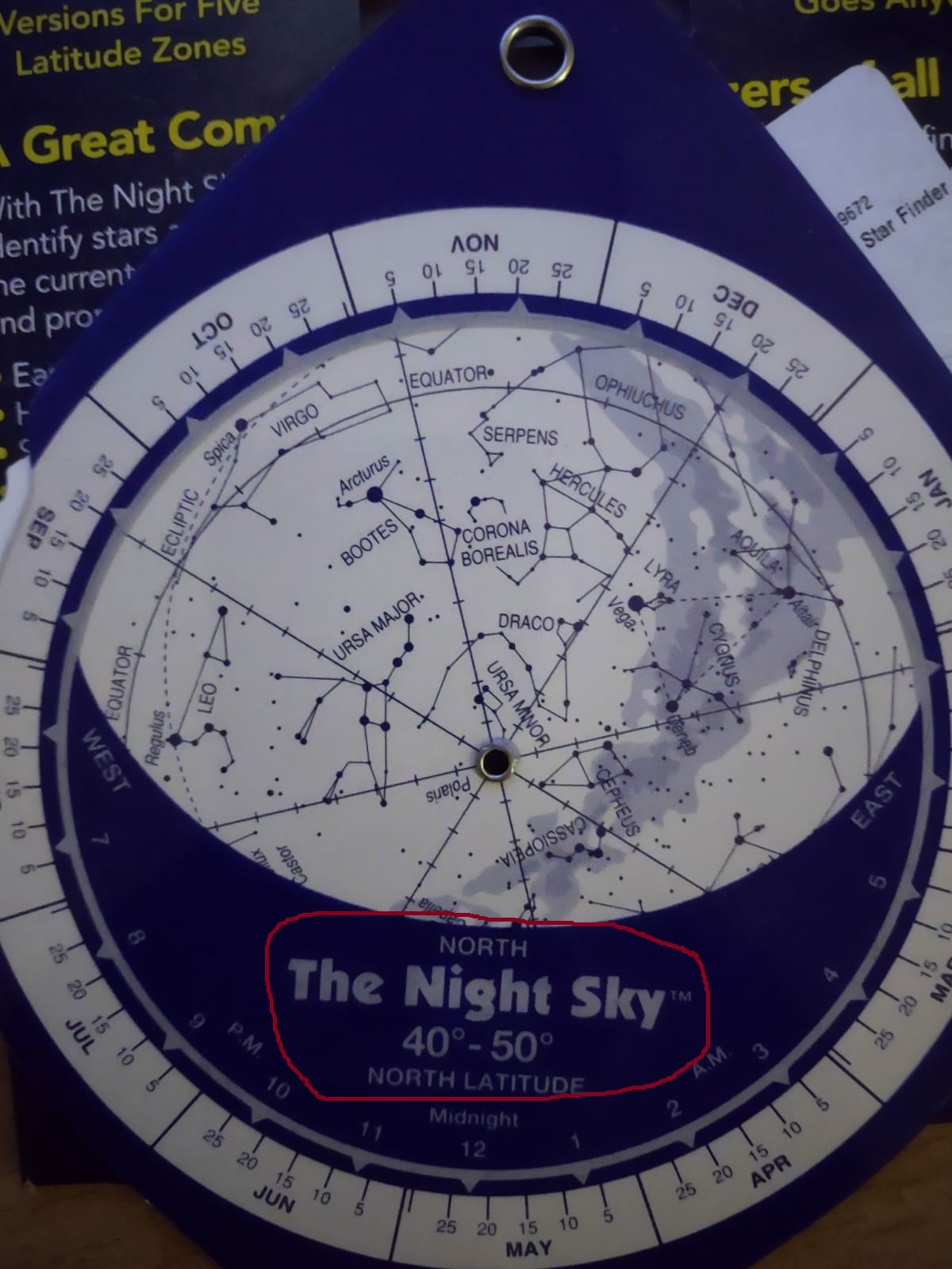 The Night Sky 20°-30°N (Large) Star Finder customer photo 1