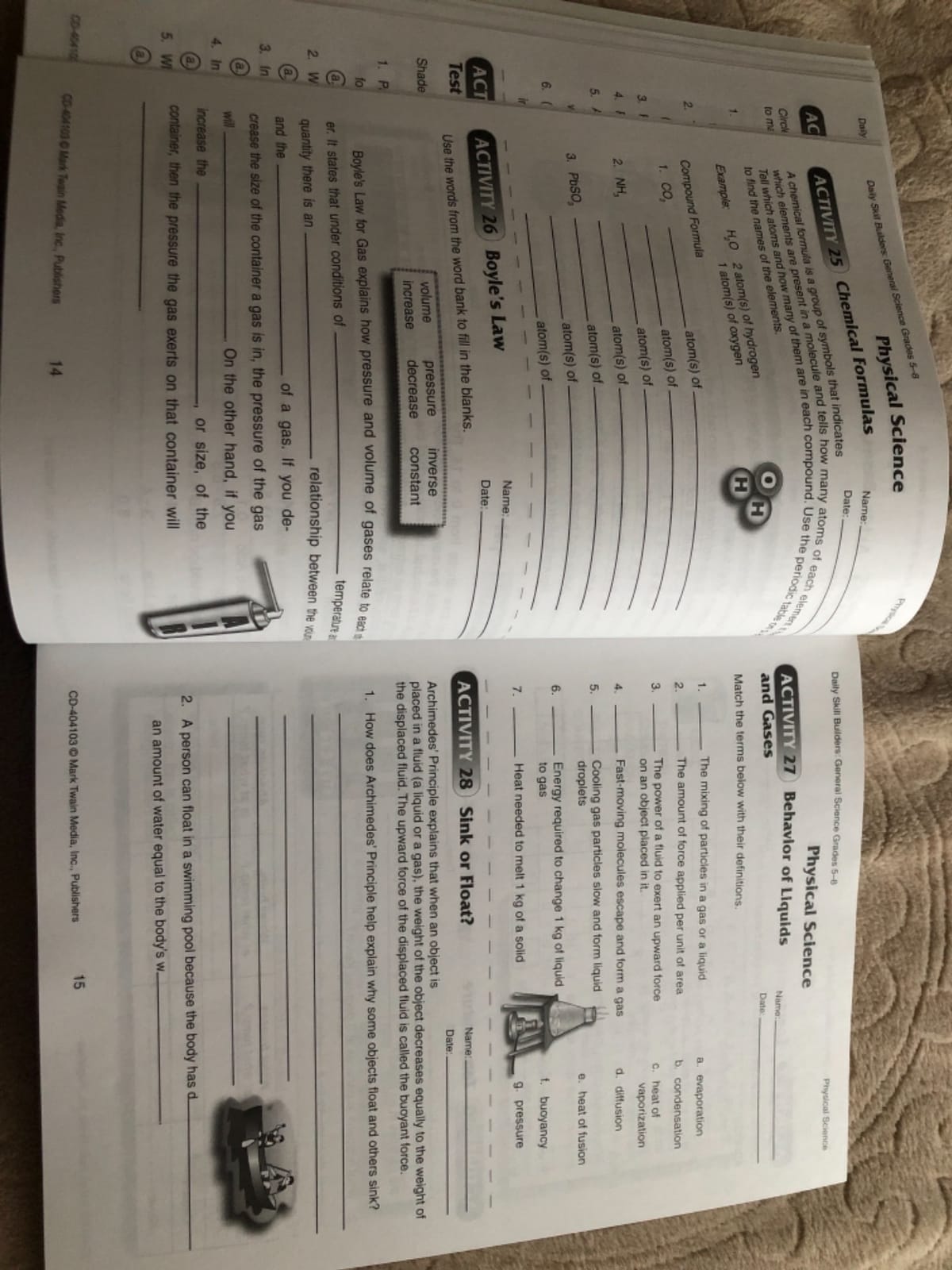 Mark Twain Grades 5-8 General Science WorkBook, Solar System, Weather, Energy, Natural Disasters, and Biology Textbook, Classroom or Homeschool Curriculum (Volume 3) customer photo 1