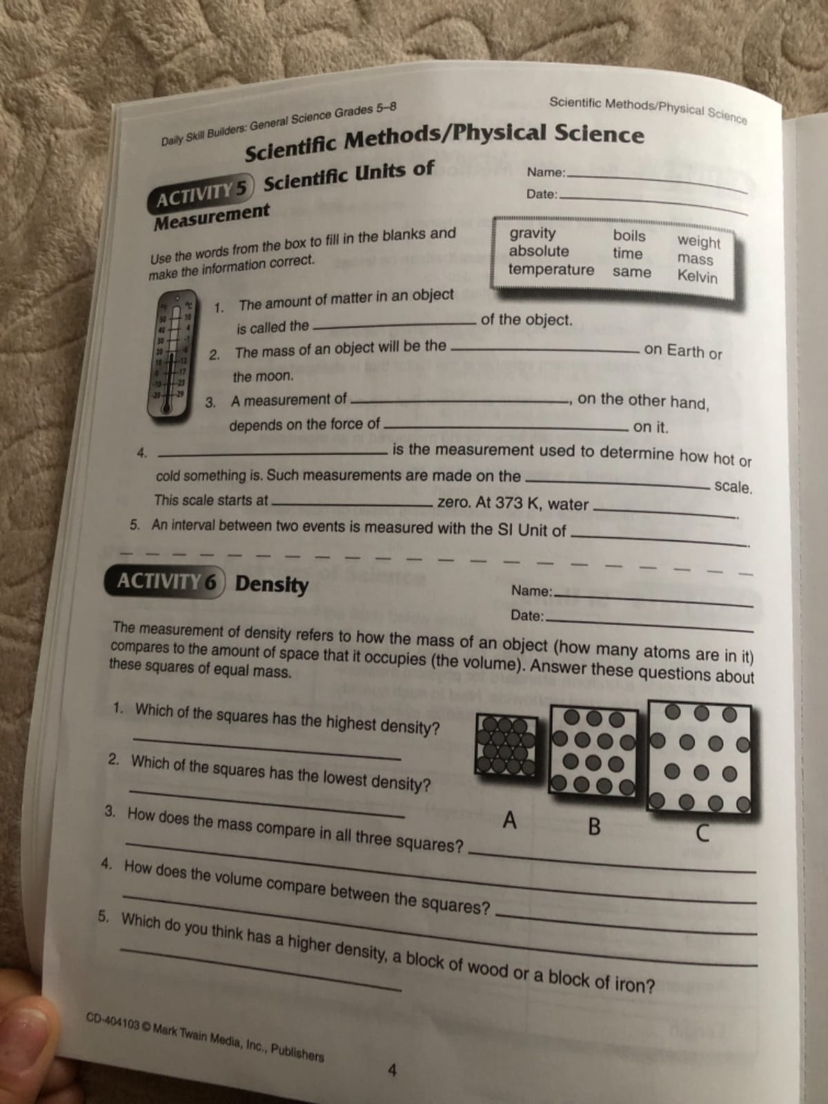 Mark Twain Grades 5-8 General Science WorkBook, Solar System, Weather, Energy, Natural Disasters, and Biology Textbook, Classroom or Homeschool Curriculum (Volume 3) customer photo 2