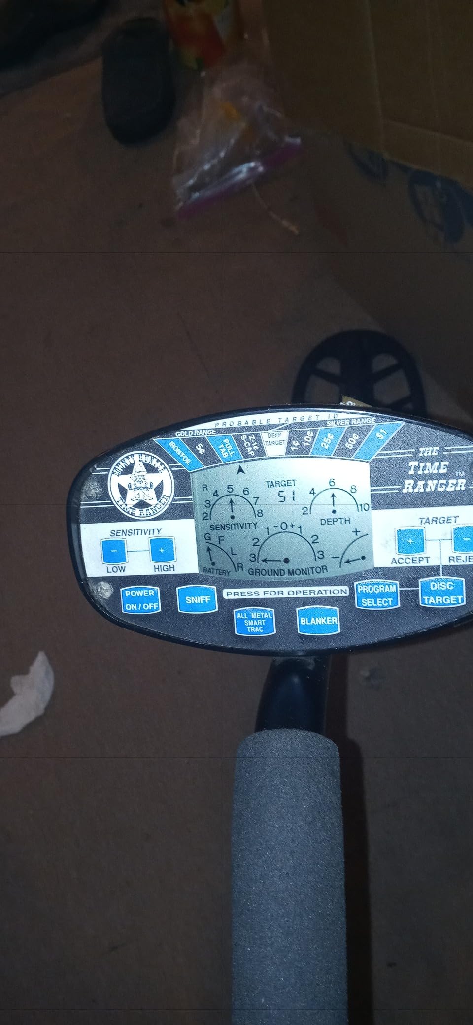 Time Ranger Metal Detector for Adults - Waterproof Coil, LCD Display, 4 Modes, Pinpoint, Target ID, Ground Balance - Detects Gold, Coins & Relics - Made in USA customer photo 1