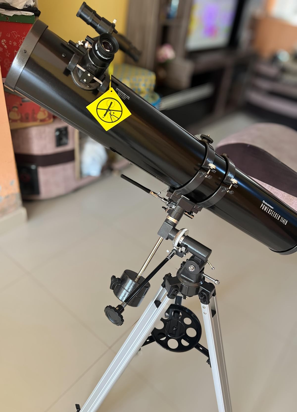Celestron PowerSeeker 114EQ Reflector Telescope for Backyard Astronomy | Manual German Equatorial, Bonus Astronomy Software Package customer photo 1