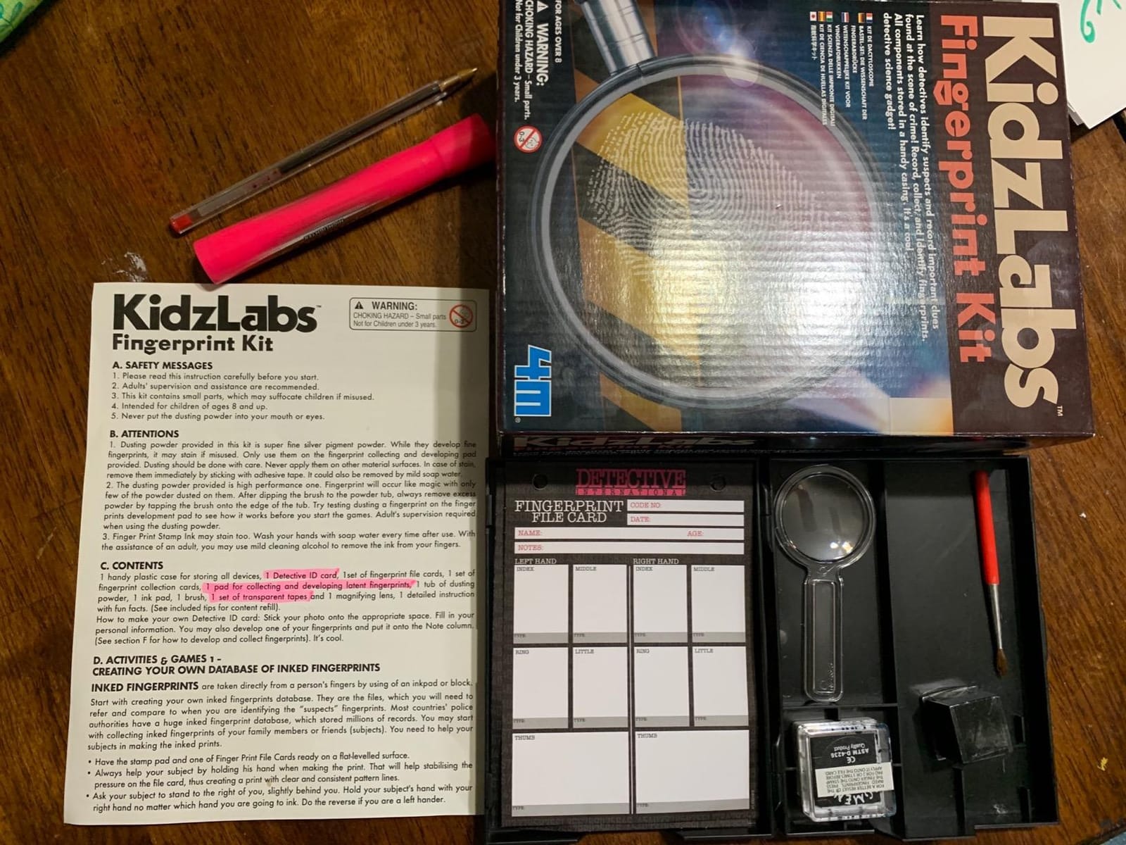 4M Toysmith, Kidzlabs Finger Print Kit, Dectective Science Kit , For Boys & Girls Ages 8+ customer photo 2