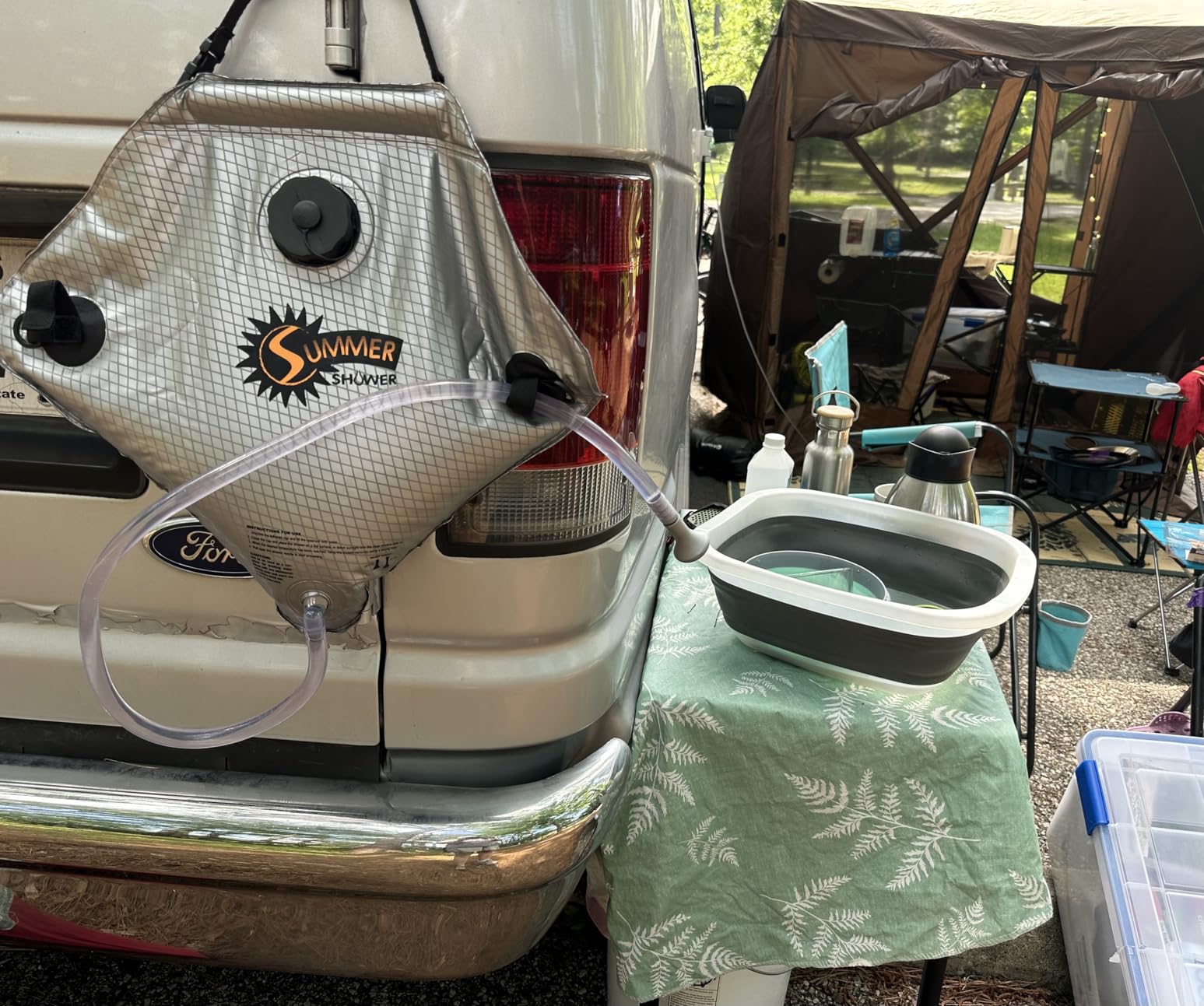 Advanced Elements - Summer Shower/Solar Shower - Different Capacity - Shower Head - Reflective Mirror - Fill Valve - Black or Silver customer photo 1