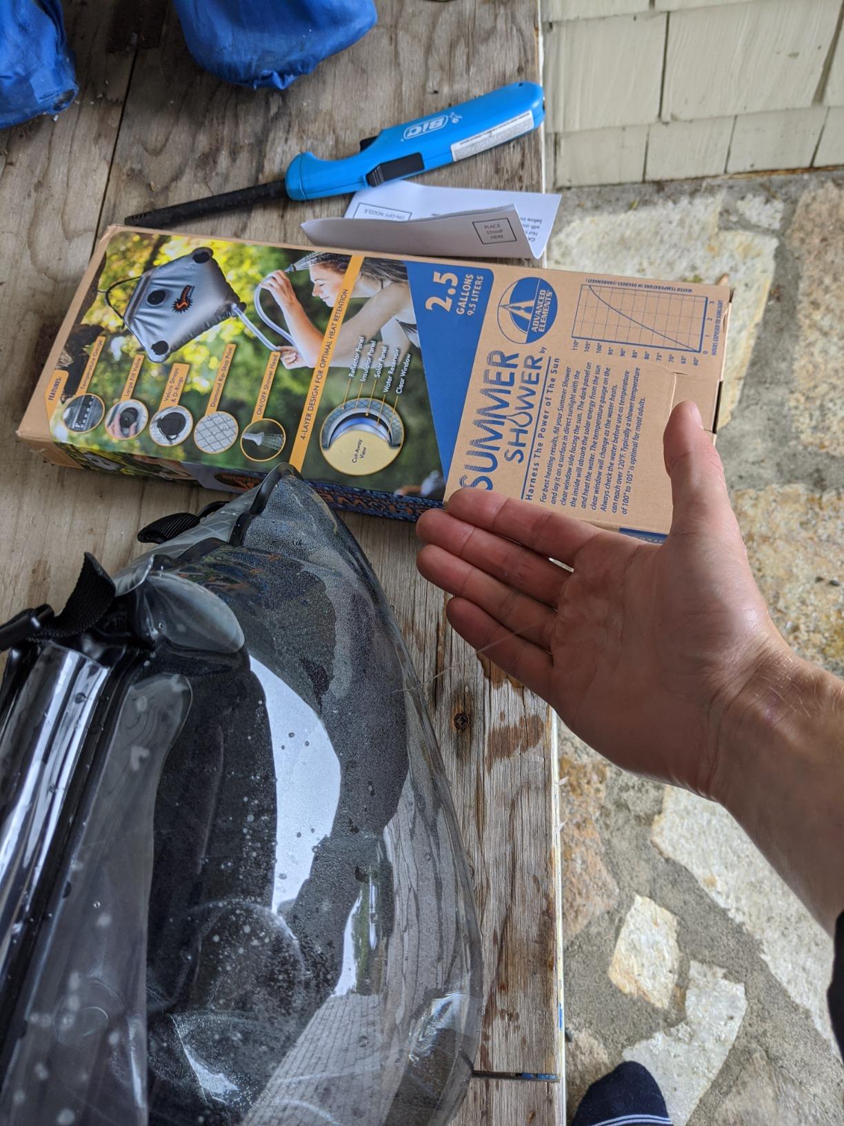 Advanced Elements - Summer Shower/Solar Shower - Different Capacity - Shower Head - Reflective Mirror - Fill Valve - Black or Silver customer photo 2