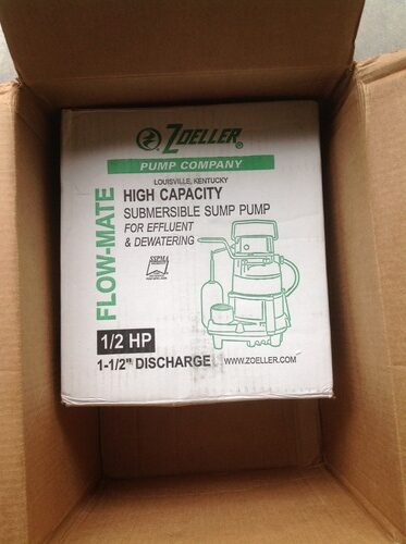 Zoeller M98 Flow-Mate Sump Pump - 1/2 HP, Cast Iron, LED Power Plug, High Flow, Vortex Impeller, Stainless Steel Hardware, Submersible, 115V customer photo 2