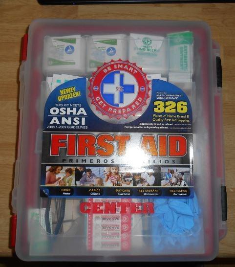 Be Smart Get Prepared First Aid Kit Hard Red Case 326 Pieces Exceeds OSHA and ANSI Guidelines 100 People - Office, Home, Car, School, Emergency, Survival, Camping, Hunting and Sports customer photo 2
