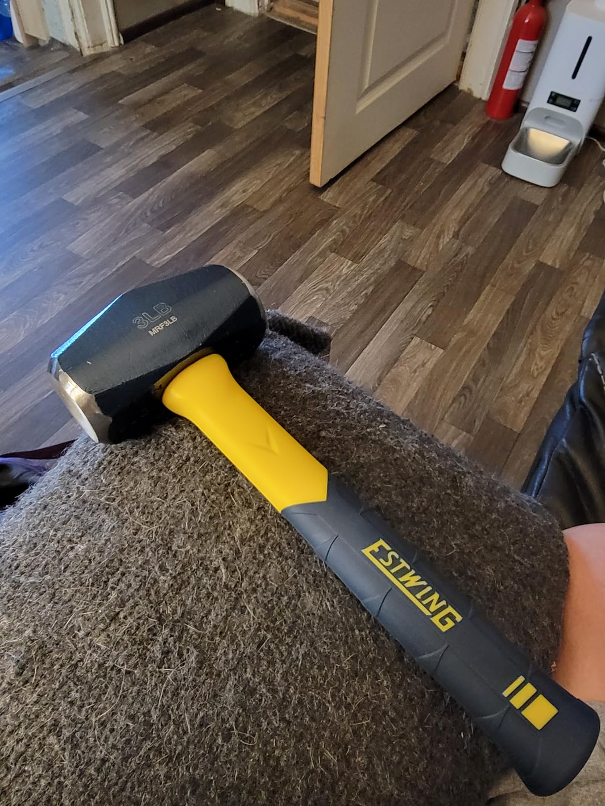 ESTWING Sure Strike Drilling/Crack Hammer, 3lb Hand Sledge, MRF3LB | Forged Steel Head, The Right Size For The Job, Versatility On The Job, Non-Slip Fiberglass Handle customer photo 2