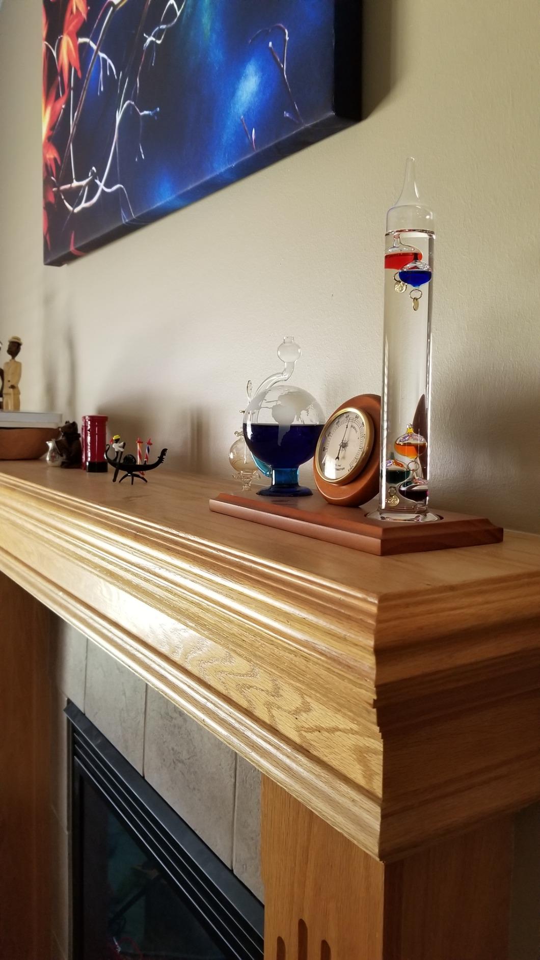 Ambient Weather WS-YG501 Galileo Thermometer, Hygrometer & Glass Barometer with Frosted World Map customer photo 2