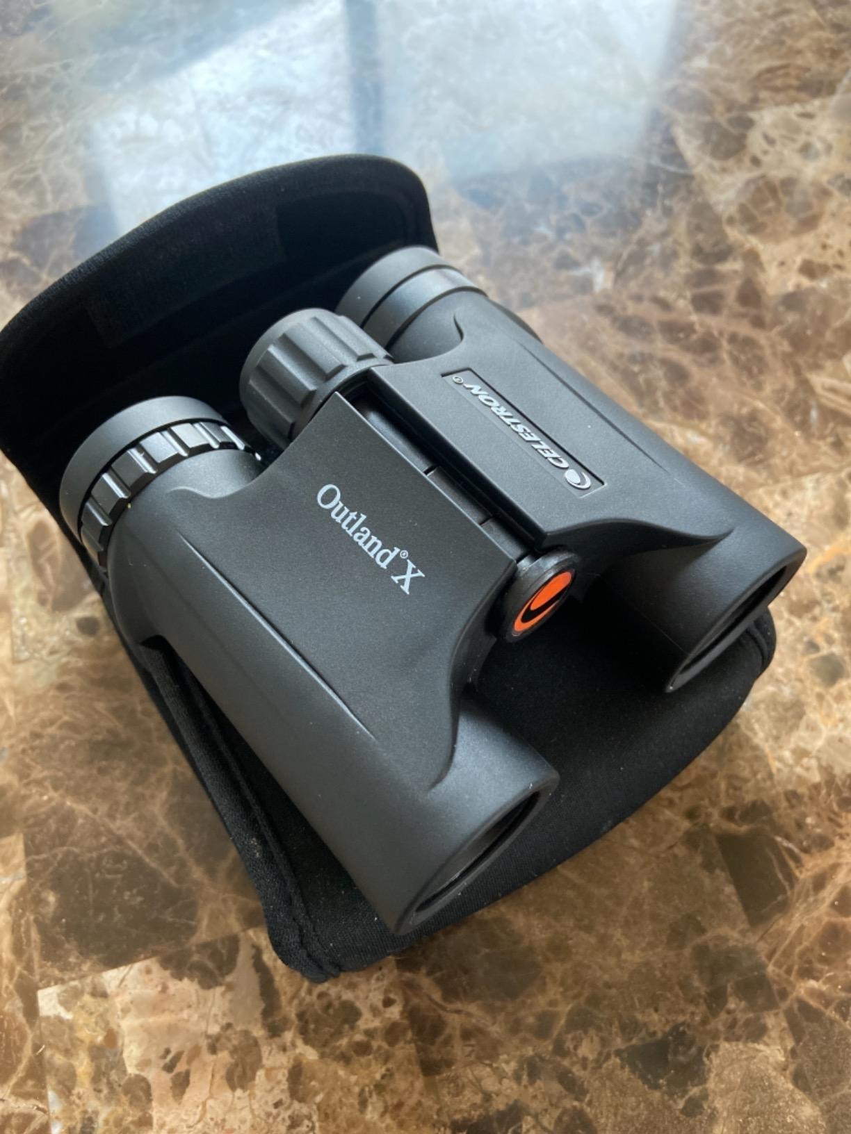 Celestron - Outland X 10x25 Binoculars - Ideal for Birding and Outdoors - 25mm Objective Lenses - 6.2° Field of View - BaK-4 Prisms - Multi-Coated - Waterproof and Fogproof customer photo 1