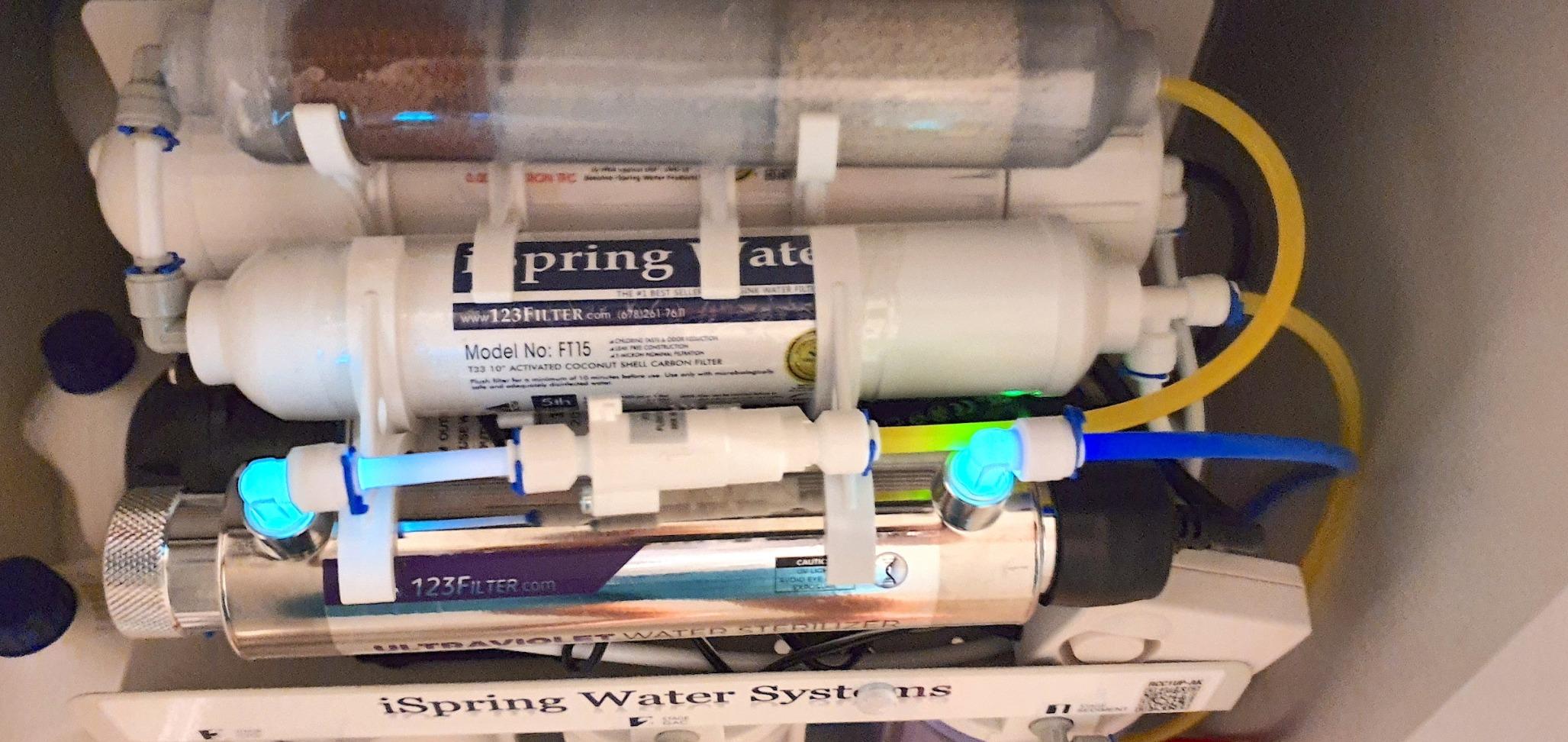 iSpring RCC1UP-AK, 100 GPD 7-Stage Reverse Osmosis Under Sink Water Filtration System with Boost Pump, Alkaline Remineralization and UV Filter, Patented Top-Mounted Faucet Design for Easy Installation customer photo 1