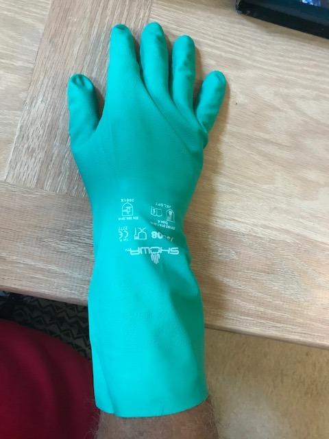 SHOWA 730 Chemical Resistant Glove, 15-mil Nitrile, X-Large, 12-Pack customer photo 2