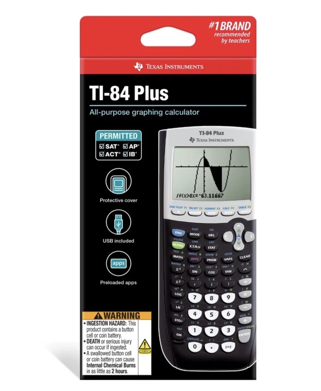 Texas Instruments TI-84 Plus Graphing Calculator, Black customer photo 1