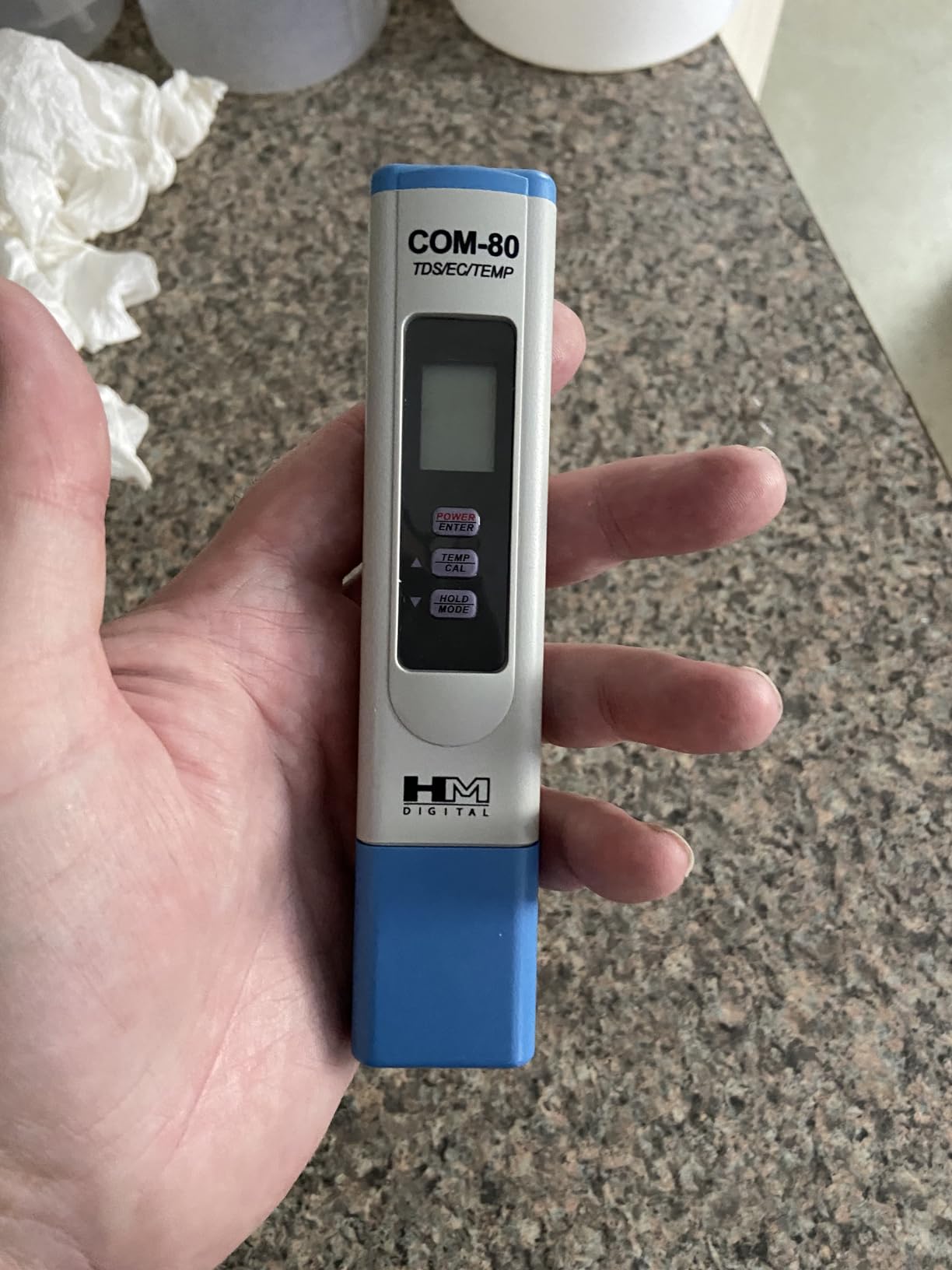 HM Digital COM-80 Electrical Conductivity (EC) and Total Dissolved Solids Hydro Tester, 0-5000 ppm TDS Range, 1 ppm Resolution, +/- 2% Readout Accuracy customer photo 1
