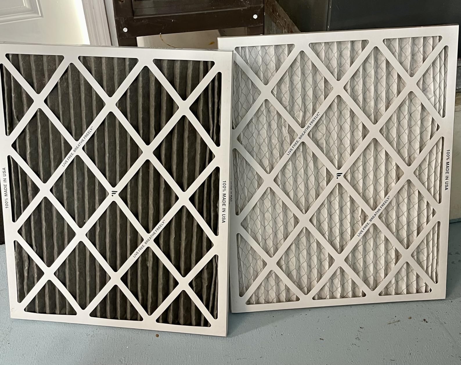 Filterbuy 20x25x1 Air Filter MERV 8 Dust & Allergy Defense (4-Pack) | Electrostatic Pleated HVAC AC Furnace Filters Replacement, Made in USA (Actual Size: 19.50 x 24.50 x 0.75) customer photo 1