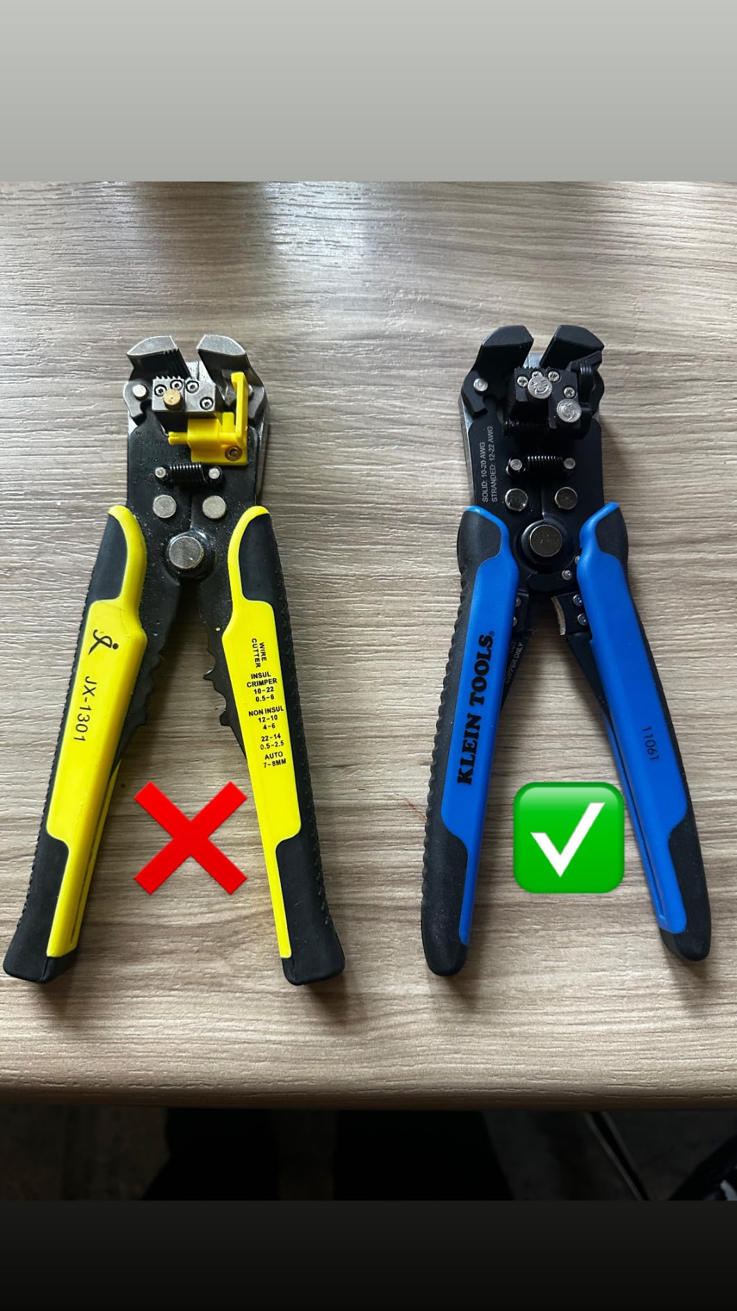 Klein Tools 11061 Self-Adjusting Stripper / Cutter, Heavy Duty, for 10-20 AWG Solid, 12-22 AWG Stranded, and Romex Wire 12/2 and 14/3 customer photo 1