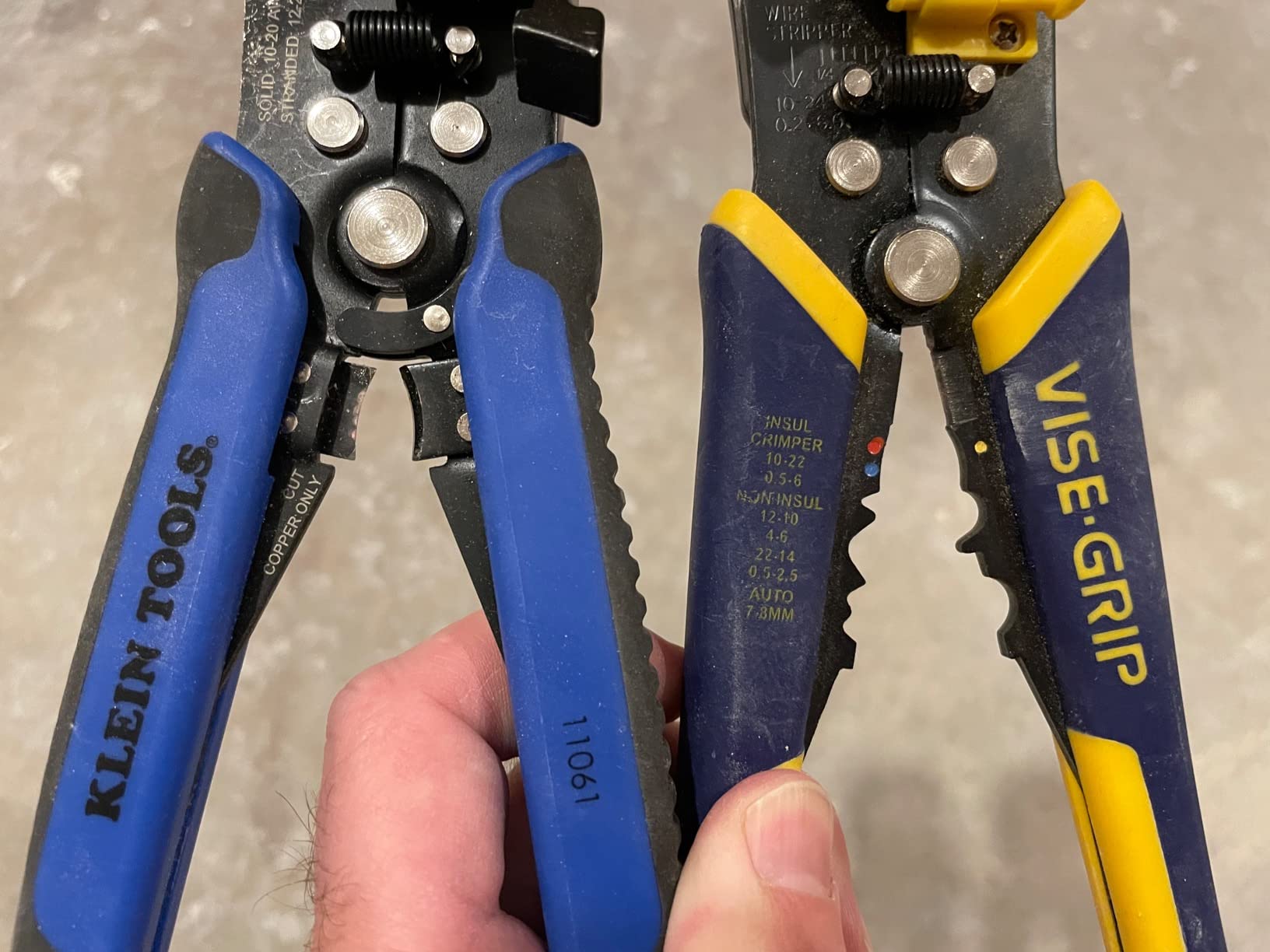 Klein Tools 11061 Self-Adjusting Stripper / Cutter, Heavy Duty, for 10-20 AWG Solid, 12-22 AWG Stranded, and Romex Wire 12/2 and 14/3 customer photo 2