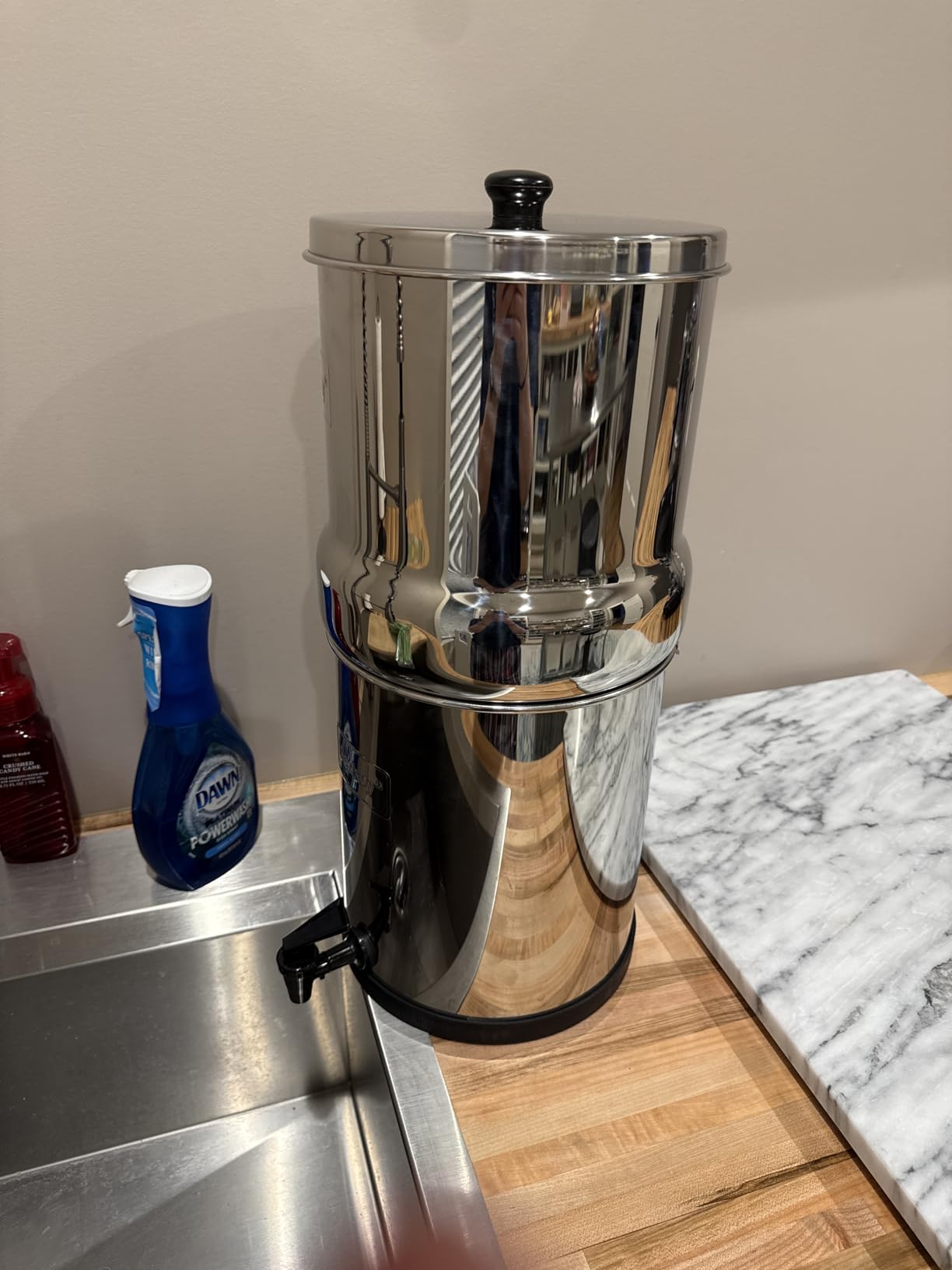 Big Berkey Gravity-Fed Stainless Steel Countertop Water Filter System 2.25 Gallon with 2 Authentic Black Berkey Elements BB9-2 Filters | Countertop Water Filter, Easy-to-Assemble, Includes 2 Authentic Black Berkey BB9-2 Filter Elements for Everyday Use customer photo 1