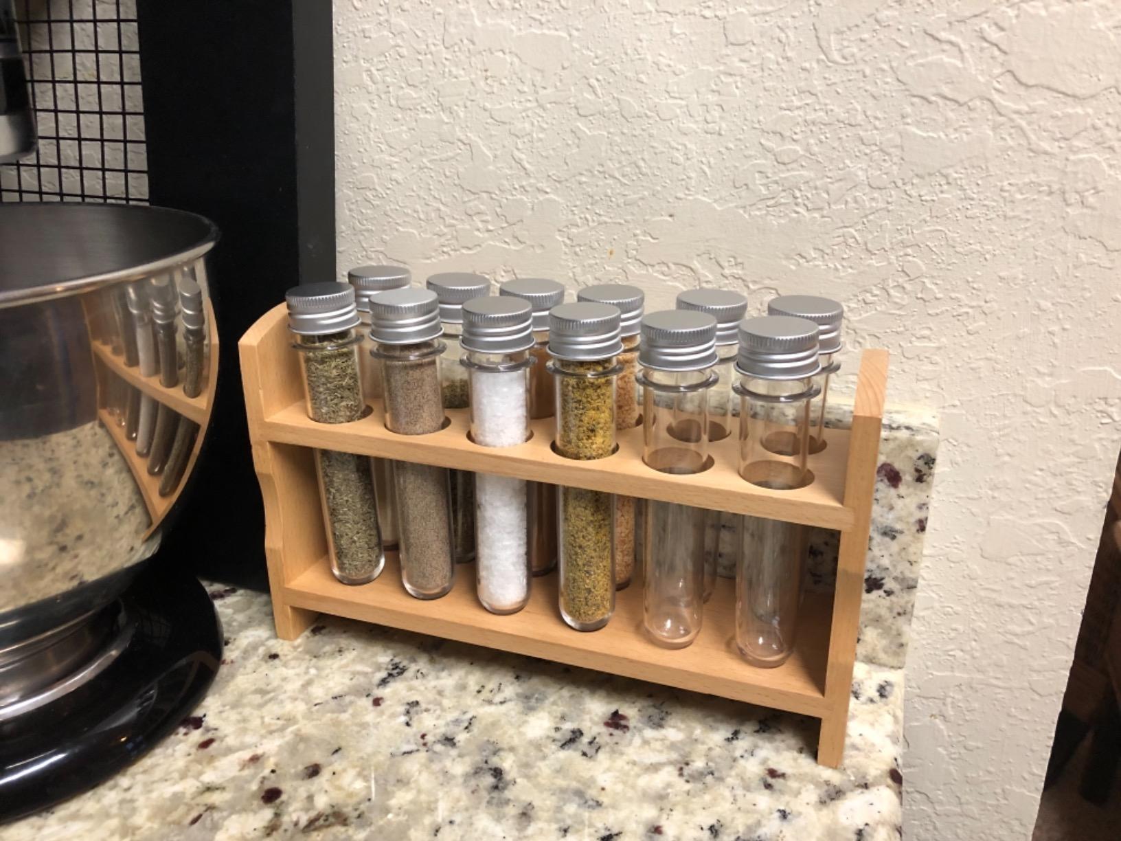 EISCO Wooden Test Tube Rack - Accommodates 12 Tubes, up to 28mm - 10.25