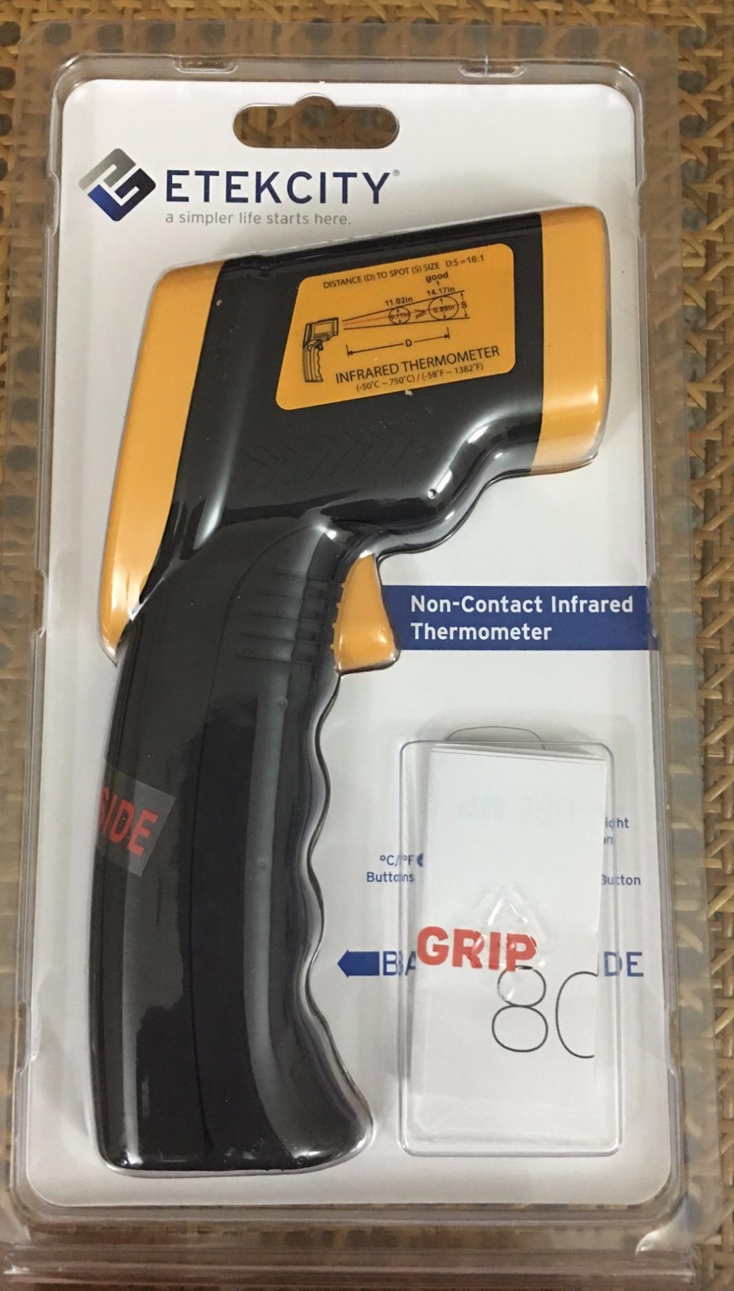 Etekcity Infrared Thermometer Laser Temperature Gun, -58°F to 1130°F | Adjustable Emissivity, MAX Display, Pizza Oven, BBQ, Meat, Candy, HVAC, Refrigerator, Non-Contact Temperature Measurement customer photo 1