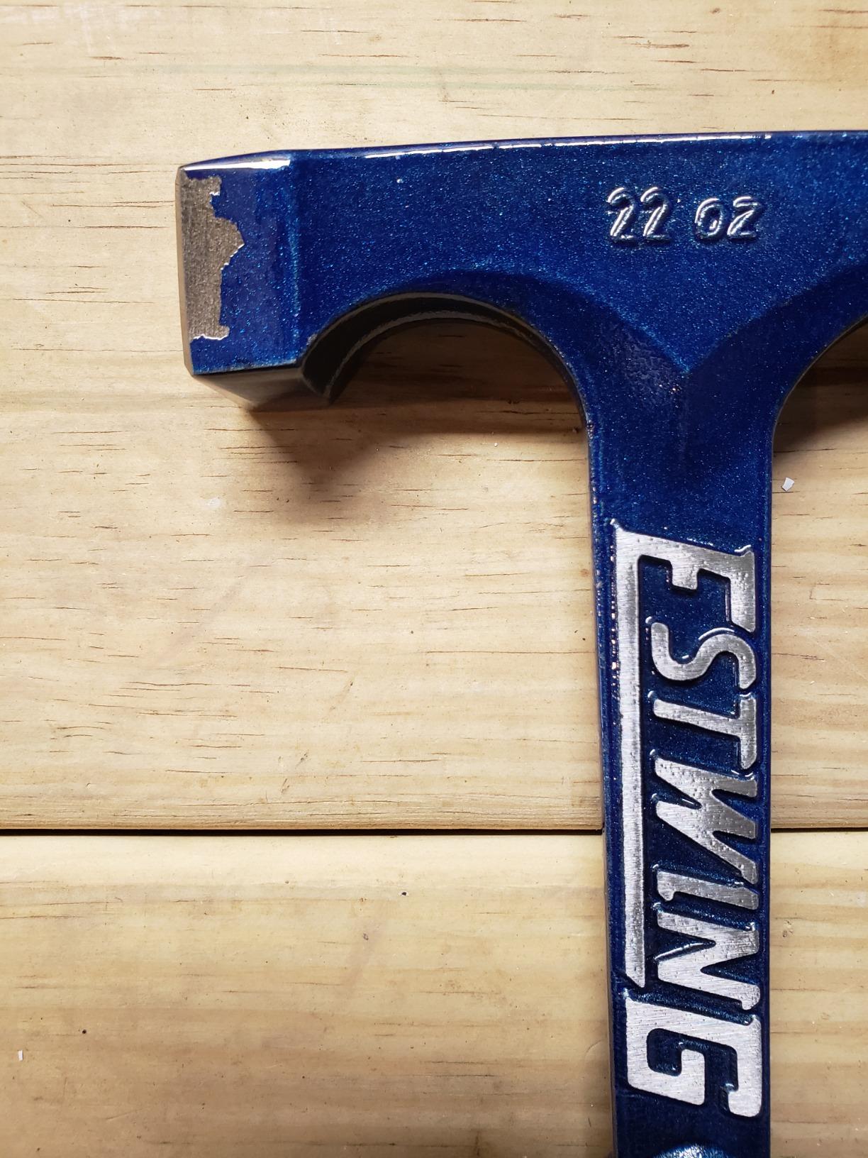 ESTWING Bricklayers/Mason's Hammer, 22 oz Brick Hammer, E6-22BLC | Made in USA, Finish May Vary, Versatile Brick Hammer, Strong Nylon End Cap, Built For The Pro, Patented Shock Reduction Grip customer photo 2