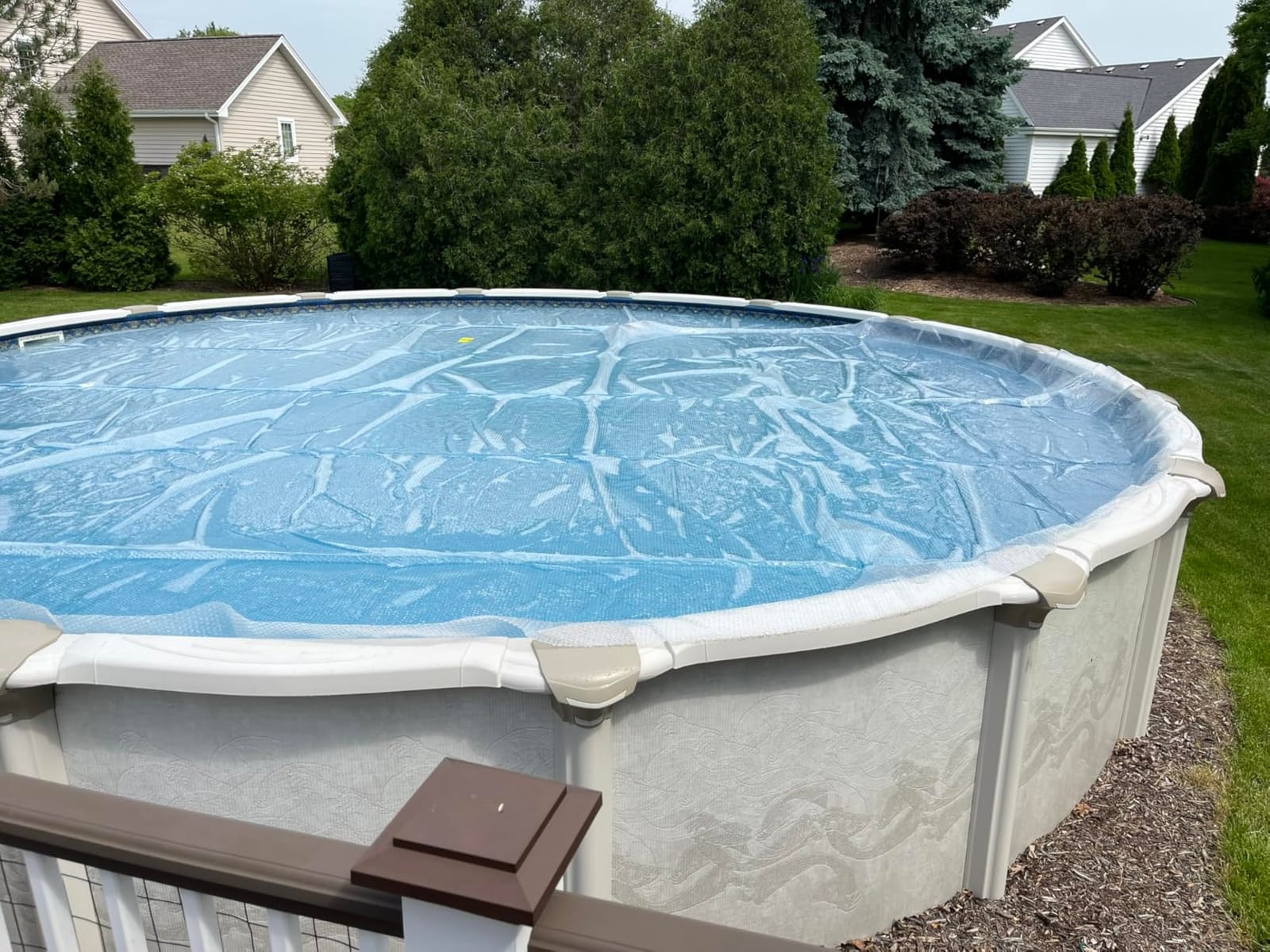 Sun2Solar Blue 24 ft Round Pool Solar Cover | 12 Mil | Heat Retaining | Thermal Blanket for Inground & Above Ground Swimming Pools | Sun's Energy Heats Pool | Bubble Heating Blankets | 1200 Series customer photo 2