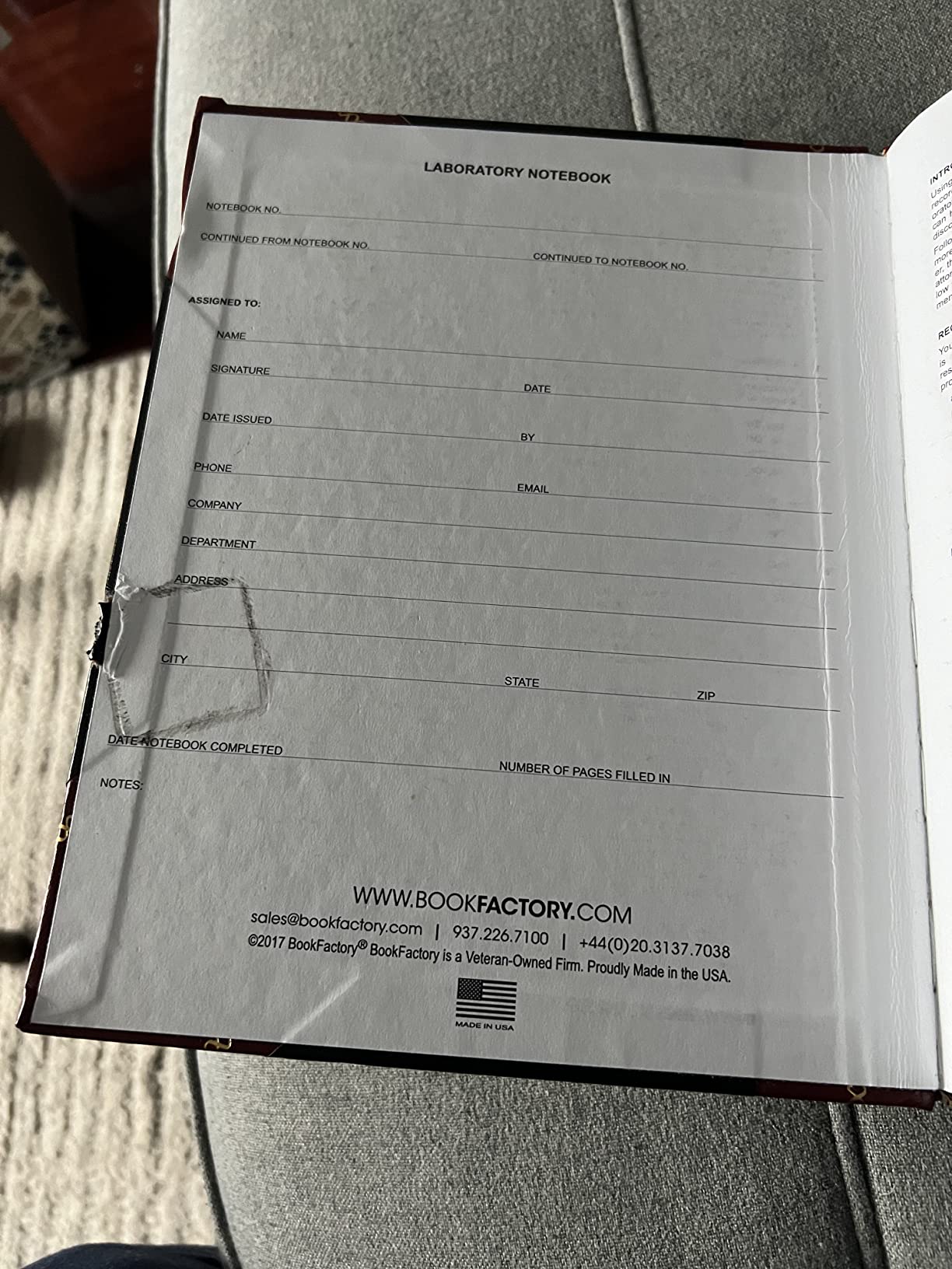 BookFactory Professional Grade Lab Notebook, Hardbound, 240 Pages customer photo 1