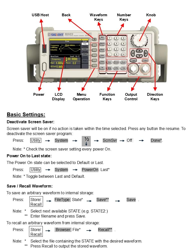 Siglent Technologies SDG810 Single Channel 10 MHz Bandwidth Signal Generator, Function/Arbitrary Waveform Generator, 125 MSa/s Sampling Rate customer photo 1