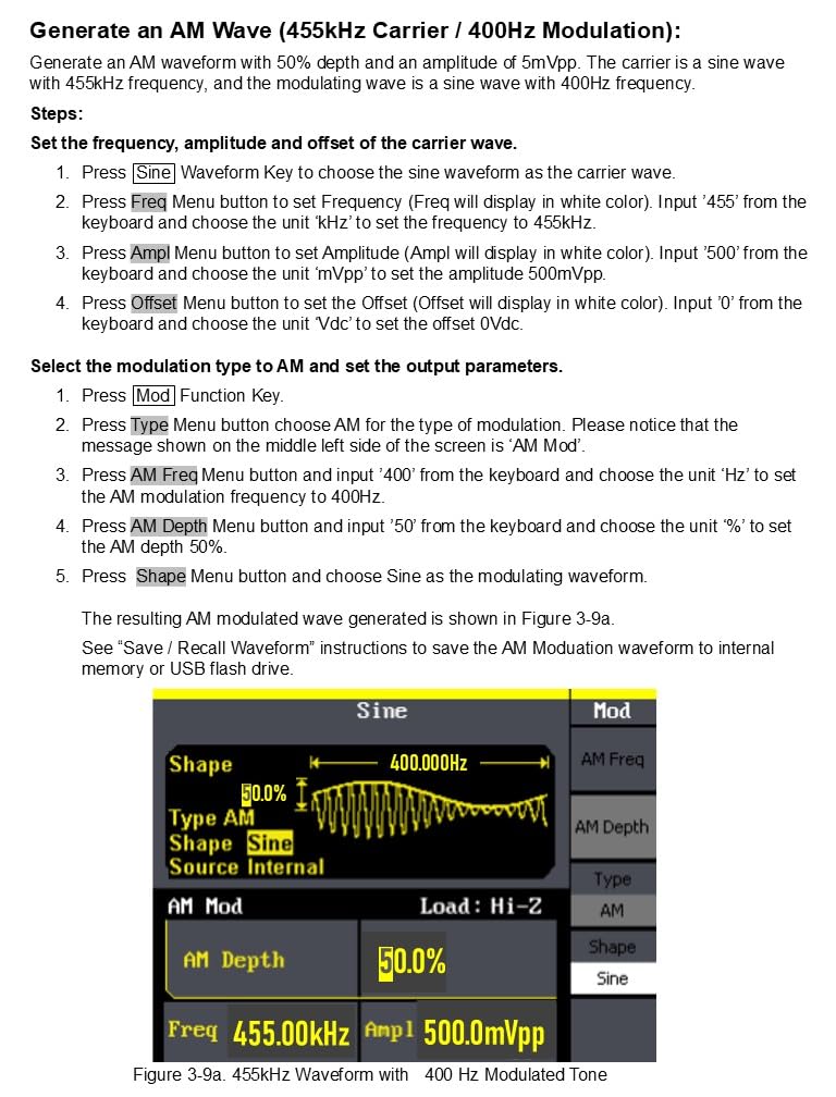 Siglent Technologies SDG810 Single Channel 10 MHz Bandwidth Signal Generator, Function/Arbitrary Waveform Generator, 125 MSa/s Sampling Rate customer photo 2