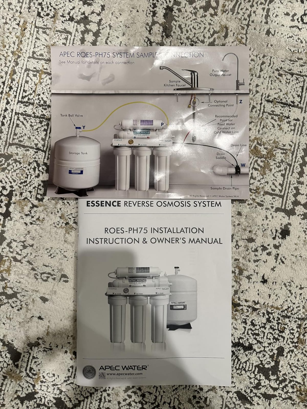 APEC Water ROES-PH75, 6-Stage Under Sink RO System, Alkaline, 75 GPD | NSF Certified 372 & 58, Reduces 99% of Impurities, 75 GPD, 6-Stage Filtration, Under Sink Installation customer photo 2
