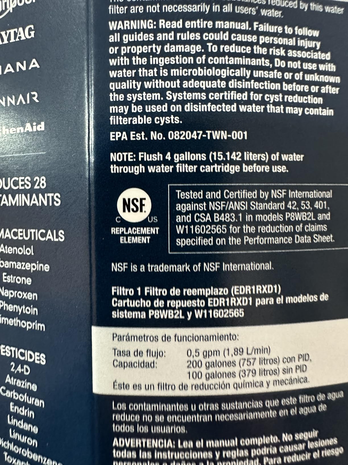 everydrop by Whirlpool Ice and Water Refrigerator Filter 1, EDR1RXD1, Single-Pack customer photo 1