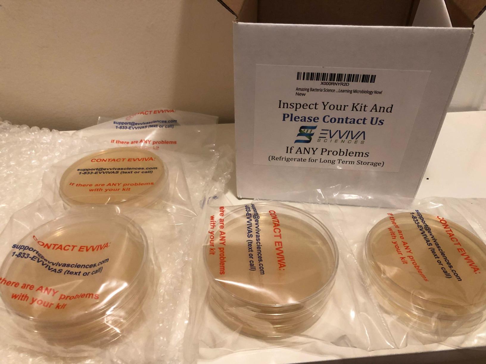 Evviva Sciences Microbiology Science Project Kit, Pre-Poured Agar Plates for Students, Agar Petri Dishes to Learn Microbiology, with Educational Experiment eBook customer photo 1