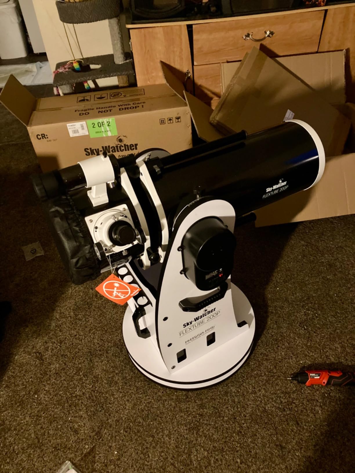 SkyWatcher Flextube 300 SynScan Dobsonian 12-inch Collapsible Computerized GoTo Large Aperture Telescope (S11820) customer photo 1