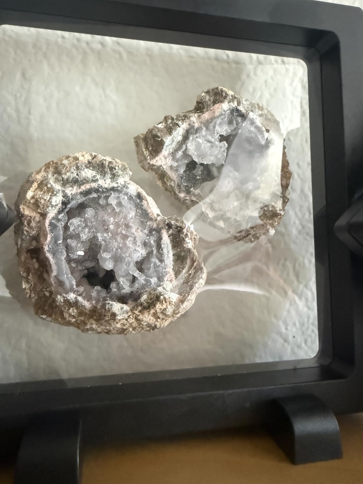 National Geographic Break Open 10 Premium Geodes - Includes Goggles & 2 Display Stands - Great STEM Science Kit, Geology Gift for Kids, Break Your Own Geodes with Crystals customer photo 2