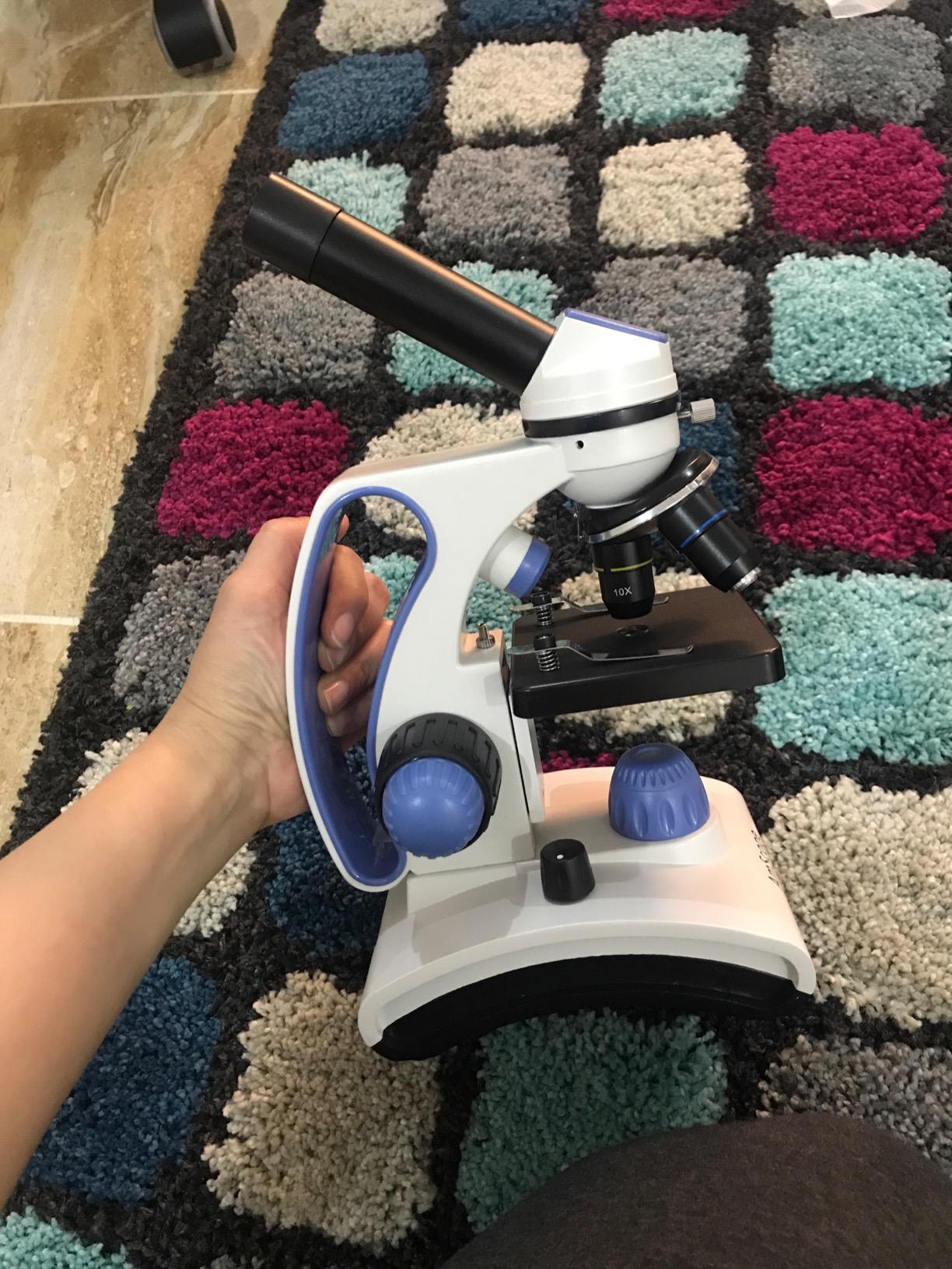 AmScope M162C-2L-PB10 1000X Dual Light Glass Lens Metal Frame Microscope | 40X-1000X Magnification Range customer photo 2