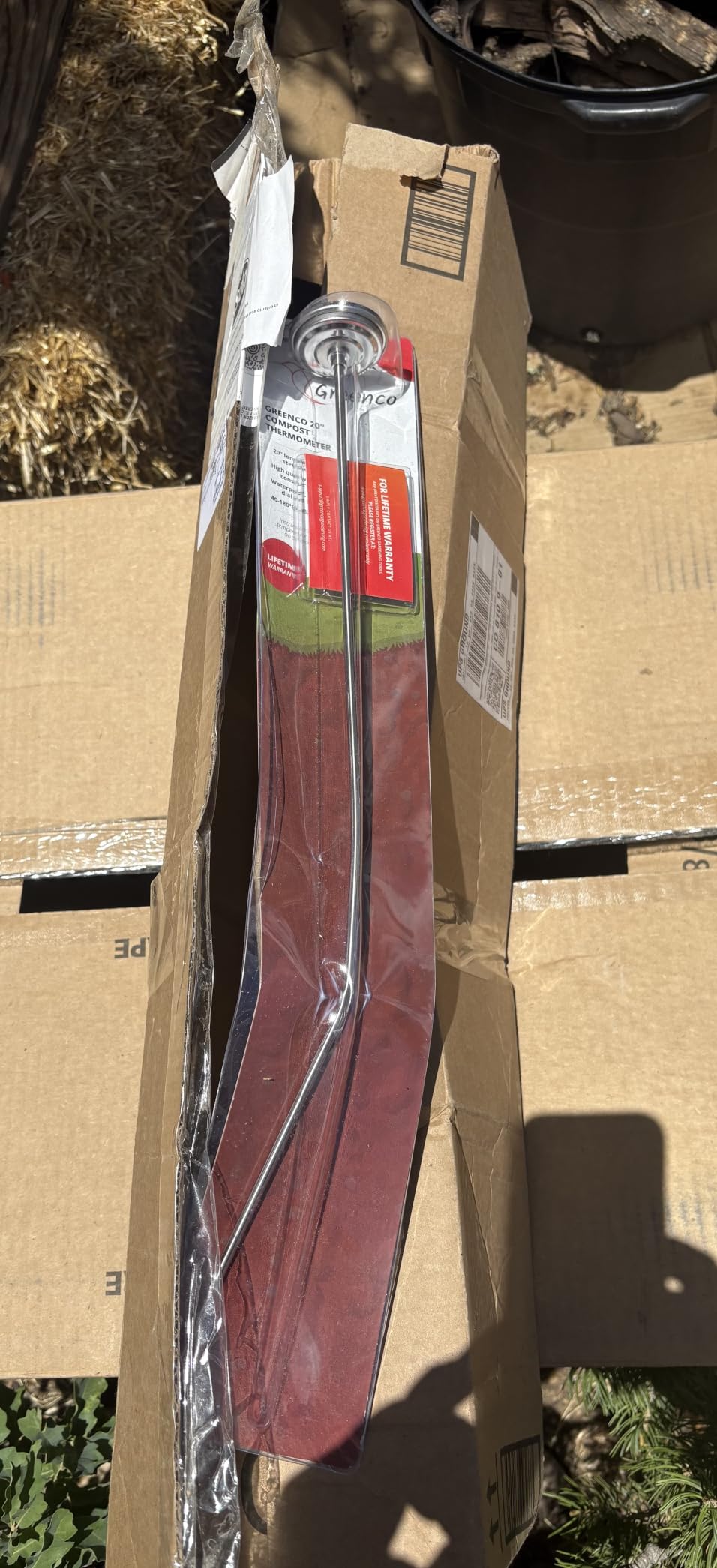 Compost Soil Thermometer by Greenco, Stainless Steel, Celsius and Fahrenheit, 20 inch Stem customer photo 1