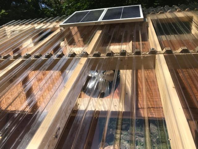 Amtrak Solar 12-Inch 50W Solar Attic Fan with Thermostat, Made in USA - Quiet Gable Vent Fan for Attic, Garage, Shed, Greenhouse - Plug and Play customer photo 2