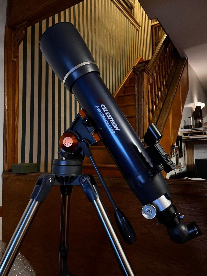 Celestron AstroMaster 102AZ ShortTube Refractor Telescope WideField Viewing | Perfect First Telescope for Beginners, Short Tube Refractor, Bright Moon & Planetary Views, Easy Manual Alt-Azimuth Mount customer photo 2