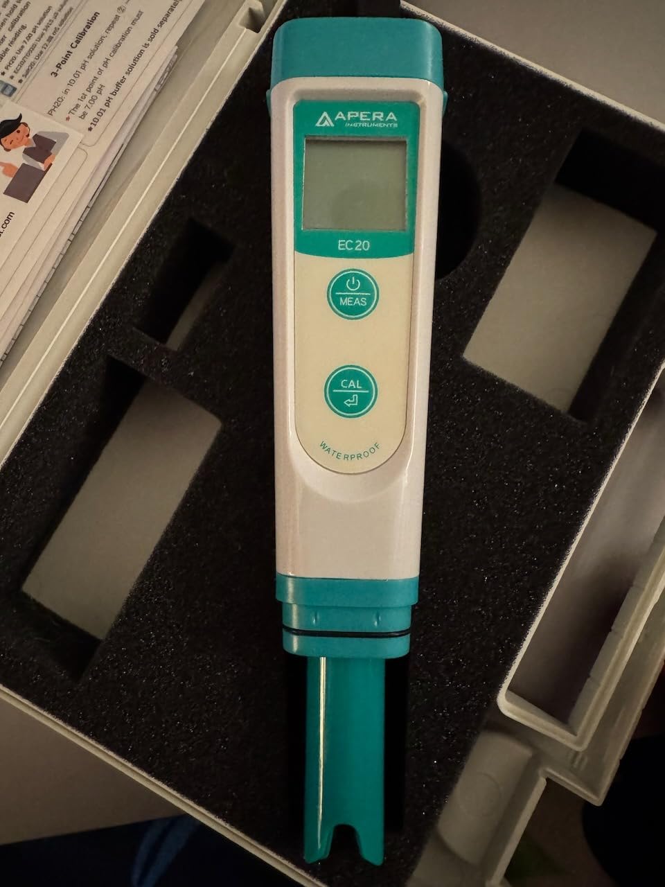 Apera Instruments Value Series EC20 Conductivity (EC) Pocket Tester Kit, ±1% F.S Accuracy in 0 to 20 mS/cm, BPB Sensor customer photo 2