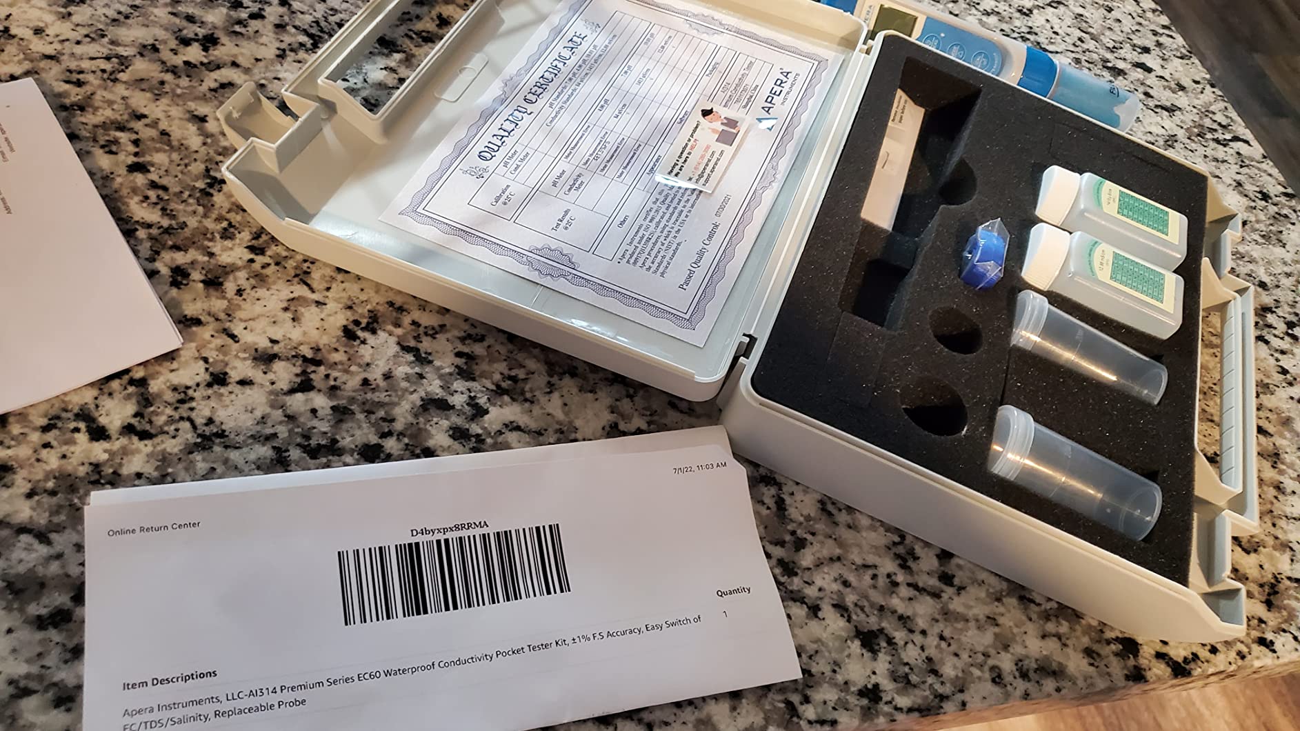 Apera Instruments, LLC-AI314 Premium Series EC60 Waterproof Conductivity Pocket Tester Kit, ±1% F.S Accuracy, Easy Switch of EC/TDS/Salinity, Replaceable Probe customer photo 2