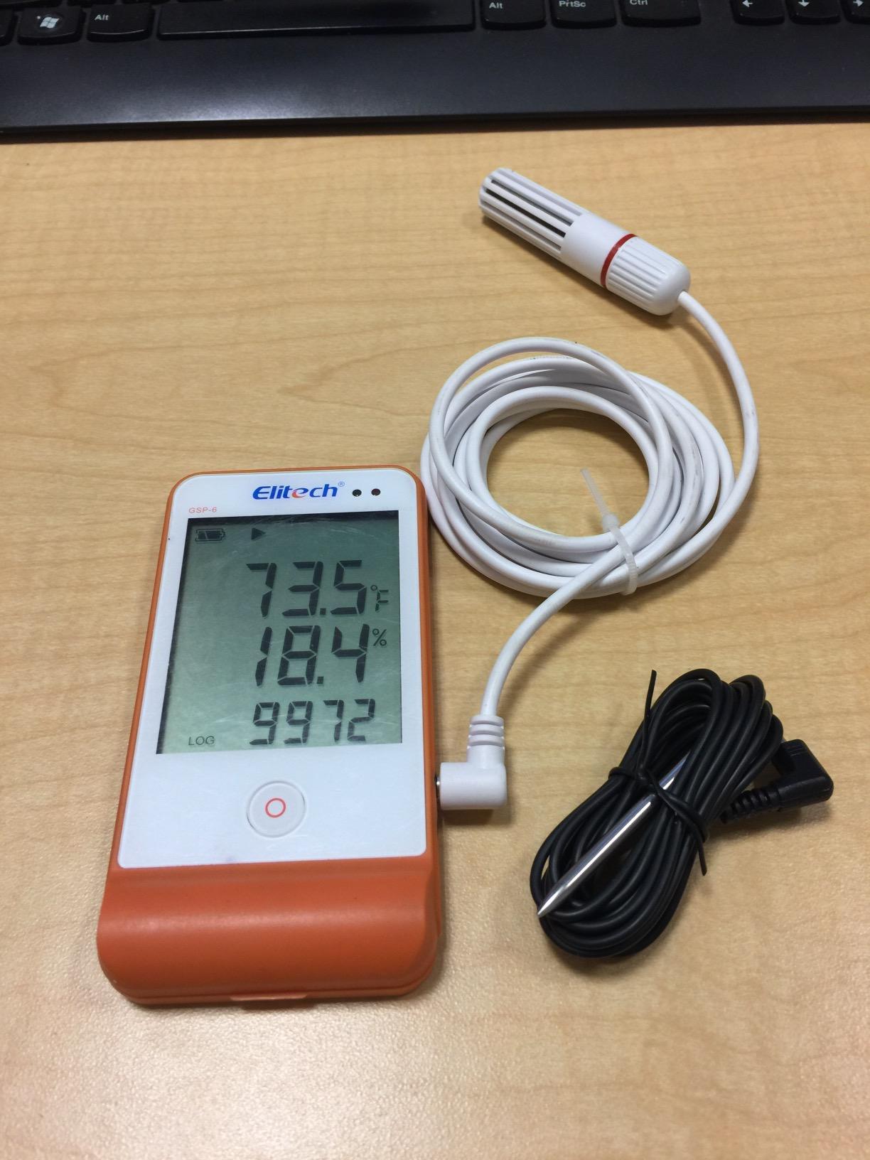 Elitech GSP-6 Dual Probe Bluetooth Temperature Humidity Data Logger | 100000 Readings, Shadow Data, Max Min Record, Auto PDF/CSV, Calibration Certificate Included for Pharmacy & Cold Chain customer photo 1