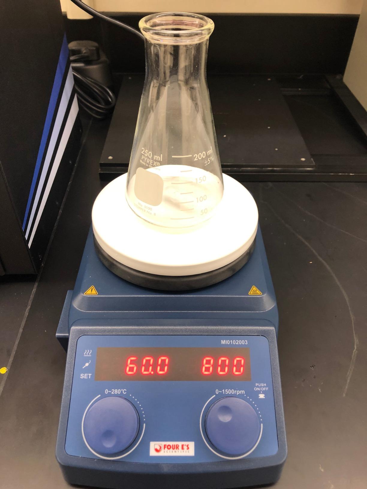 FOUR E'S SCIENTIFIC Magnetic Stirrer Hot Plate, 280℃/536°F, Max 5L, 110V | 100-1500rpm, 600W, 5 Inch Plate with Temp Probe Sensor & Stir Bar (Not Include Stand) customer photo 1