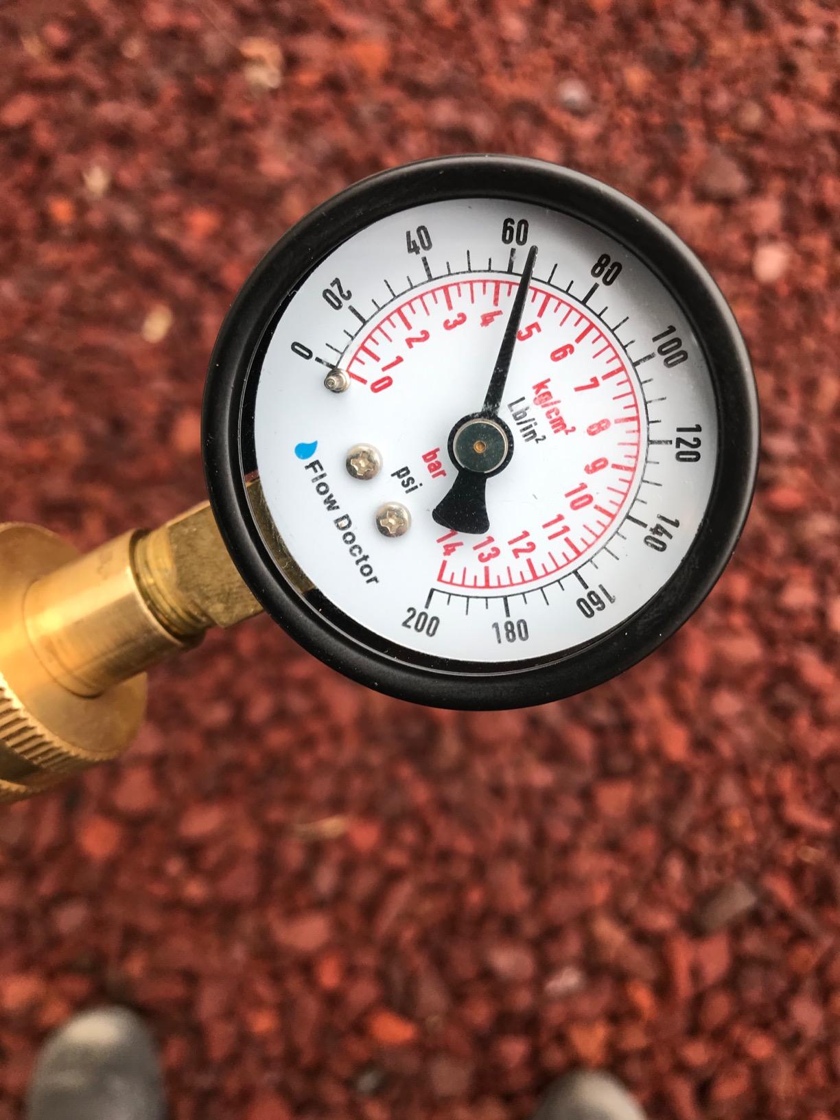 Water Pressure Glycerin Filled Gauge Kit, All Purpose, 6 Parts Kit, 0 To 200 Psi, Standard 3/4