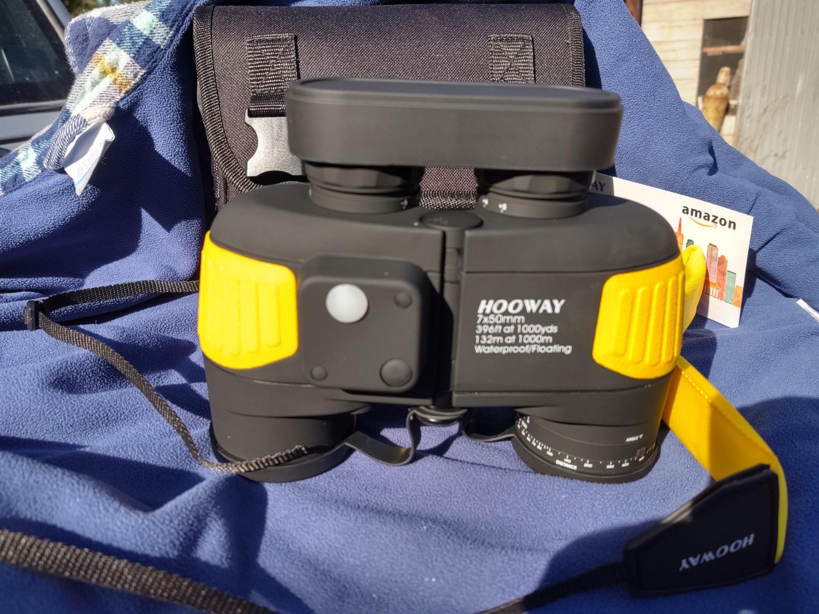 Hooway 7x50 Waterproof Fogproof Military Marine Binoculars w/Internal Rangefinder & Compass for Navigation,Boating,Fishing,and More customer photo 2