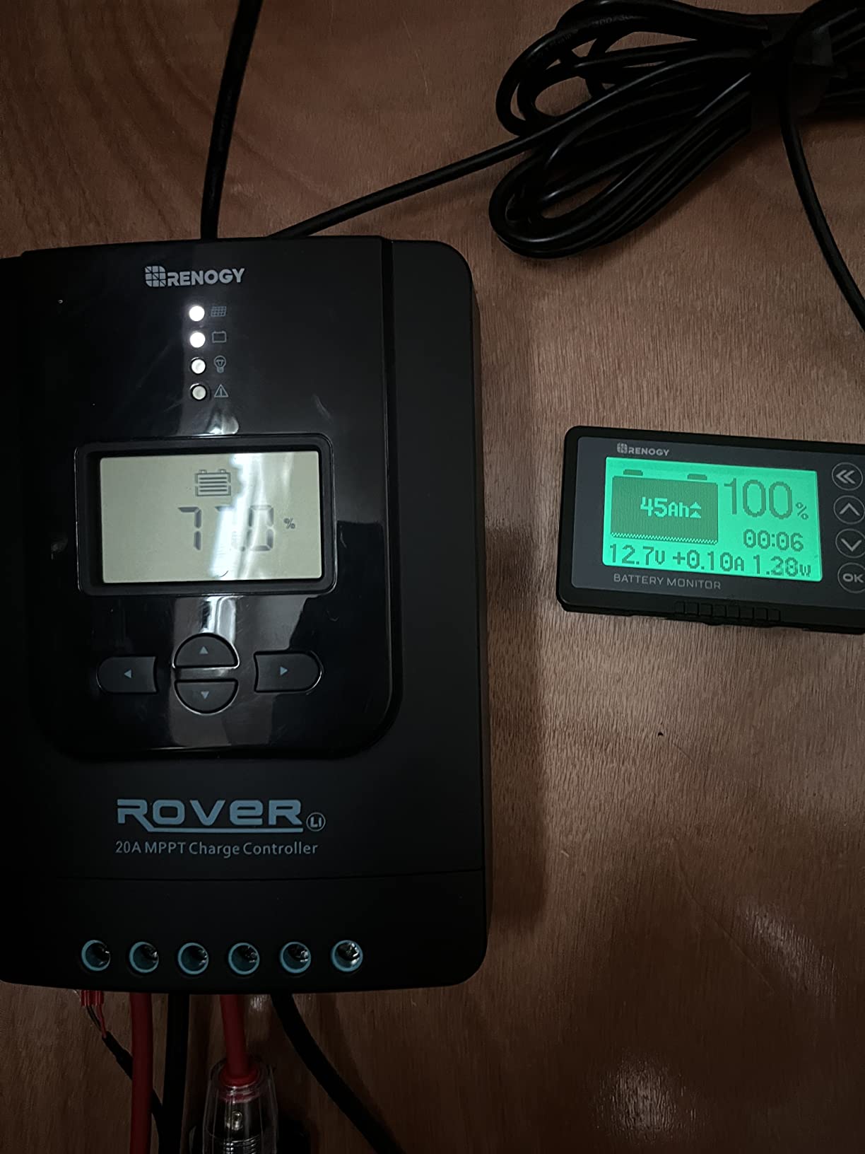 Renogy Solar Charge Controller Rover 20A 12V/24V Auto DC Input MPPT Charge Controllers for Solar Panels Adjustable LCD for Gel Sealed Flooded Lithium Batteries customer photo 2