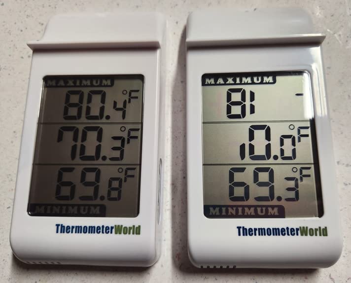 Digital Greenhouse Thermometer for Monitoring Maximum and Minimum Temperatures - High Low Thermometer for Recording Max and Min Temperatures Garage Greenhouse Accessories Indoor Outdoor customer photo 2