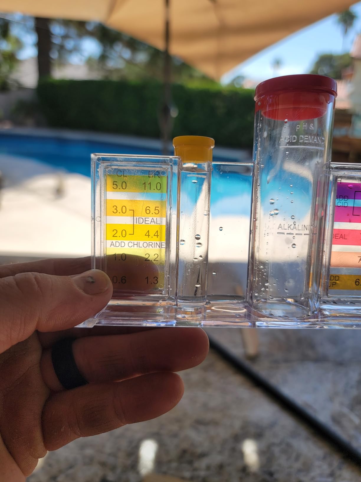 XtremepowerUS 5-Way Swimming Pool Test Kit pH, Chlorine, Bromine, Alkalinity Chemistry Testing with Case Spa, Inground Above Ground Pool Residential customer photo 2