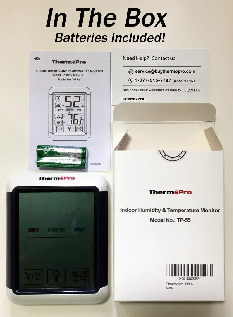 TempPro TempAir Digital Indoor Hygrometer Thermometer with Touchscreen | 4-Inch Temperature/Humidity Monitor with Backlit, Room Thermometer/Humidity Meter for House Home Greenhouse customer photo 2