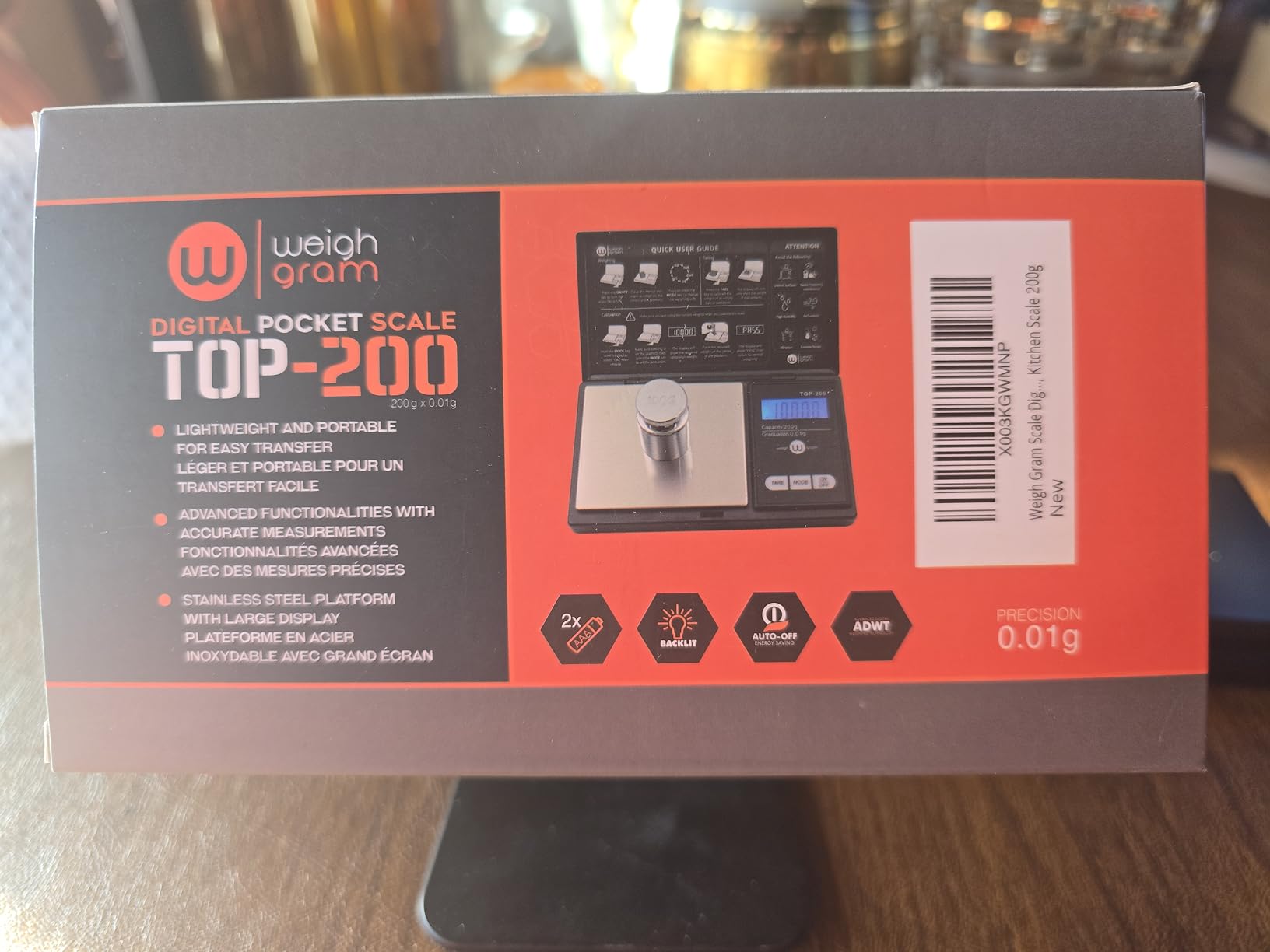 Digital Pocket Gram Scale 200g x 0.01g High Precision with 100g Calibration | Mini Scale Weighs Kitchen Small Food, Jewelry, Ounces, Grains, LCD Display, Tare Function With 100g Calibration Weight customer photo 1