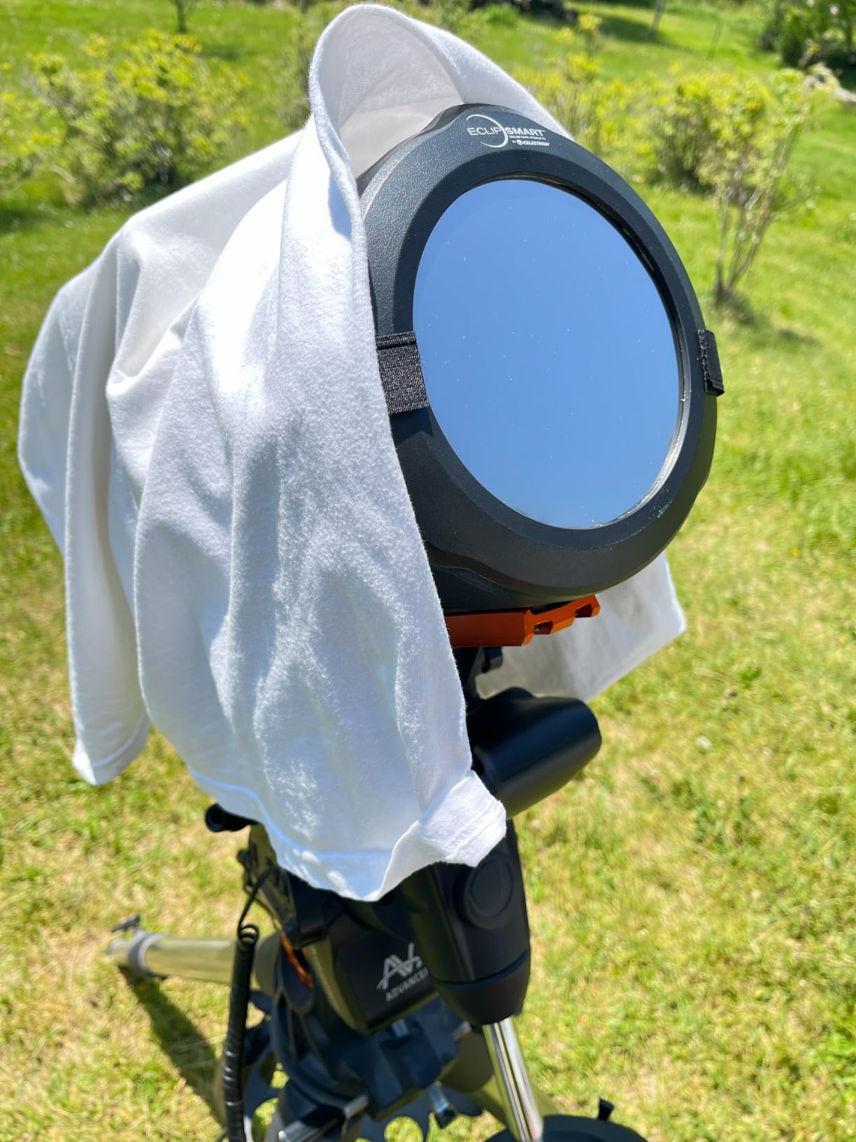 Celestron 94244 EclipSmart Solar Eclipse Telescope Filter - ISO 12312-2 Compliant, Secure Fit with Solar Safe Film, Works with 8