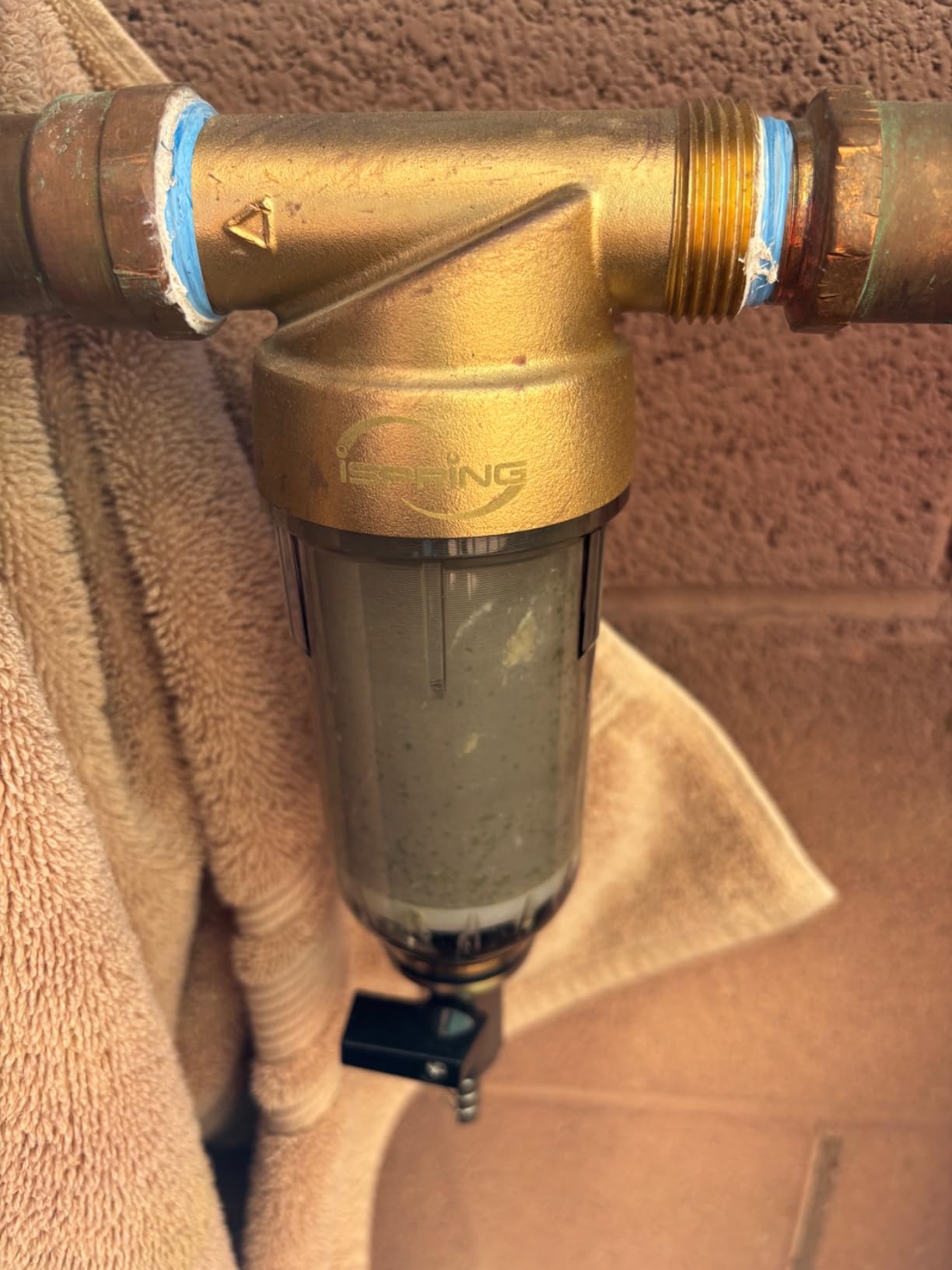 iSpring WSP-50 Spin Down Sediment Filter, Whole House Prefilter, 50 Micron | Flushable Sediment Buster Prefilter for Well Water, Reusable Stainless Steel Mesh, Dual O-Ring, Lead-Free Brass, Leak-Free customer photo 1